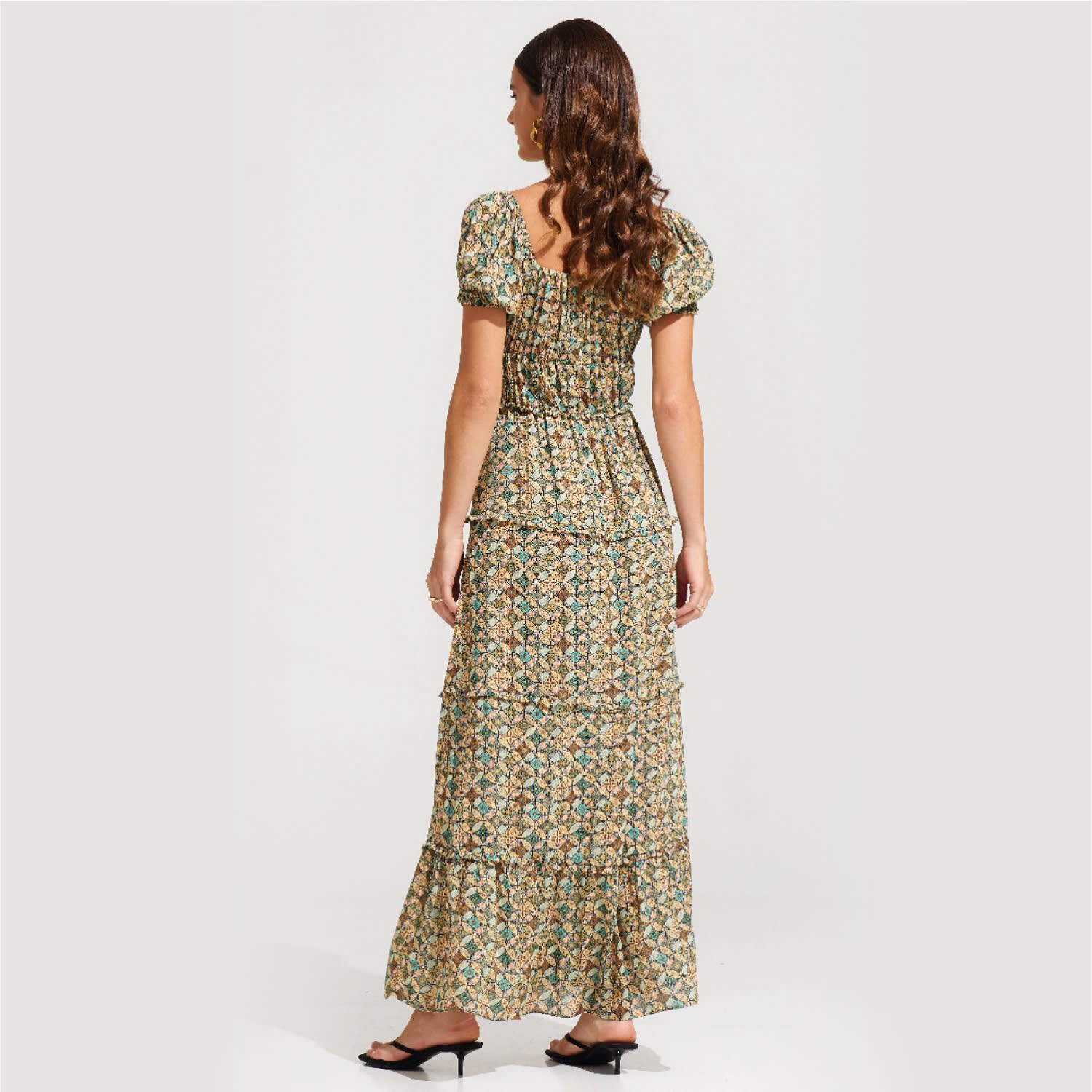 chinese dress ladies Magdalena Satin Floral Gown