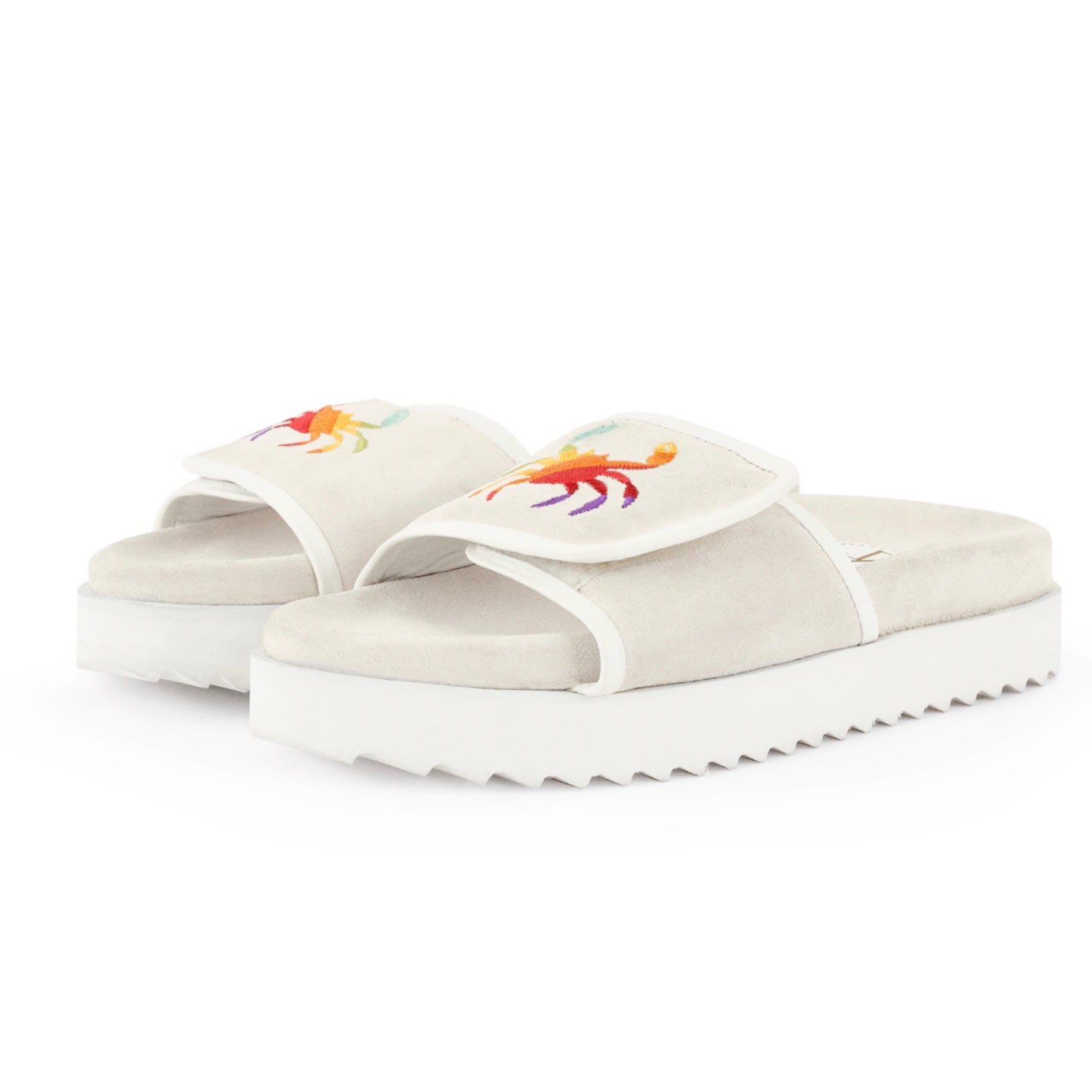 Women’s Phin Suede Slides - White 9 Uk Myyaz