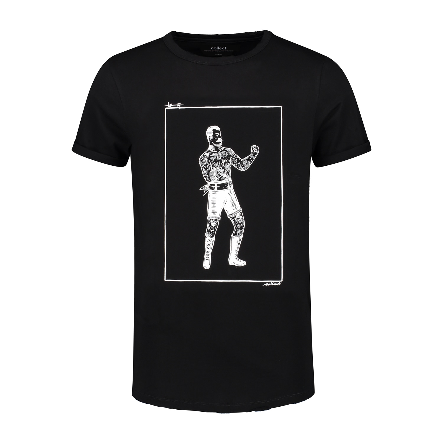 Collect The Label Men's Boxer Tee Black In Black