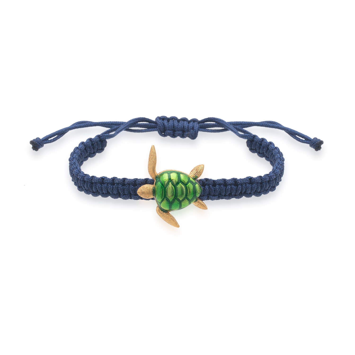 Milou Jewelry Women's Green Sea Turtle Pull Cord Bracelet