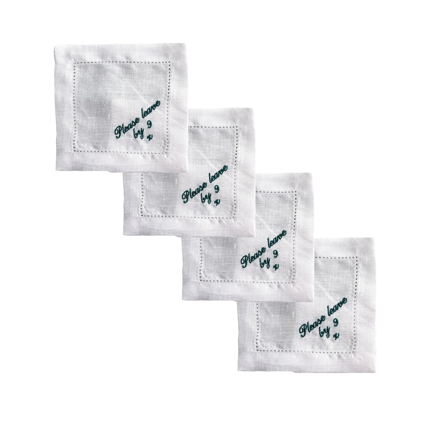 Lilly Loves Please Leave By Nine Green Cocktail Napkins