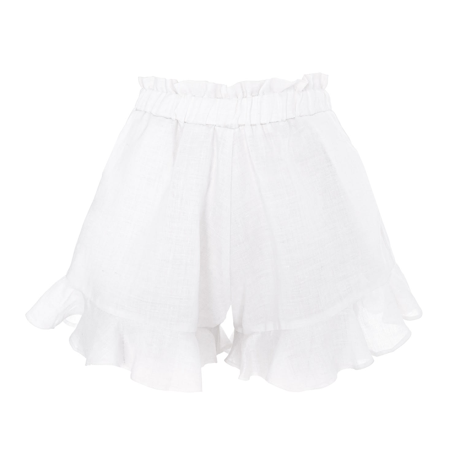 Framboise Women's Samira White Linen Pants In White