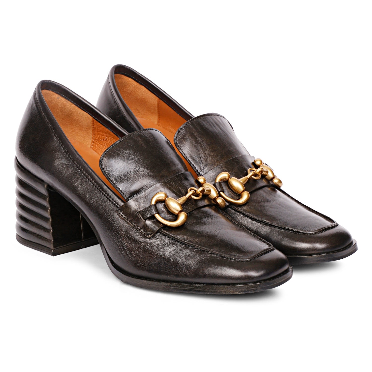 Saint G Valentina Black Leather Handcrafted Loafer