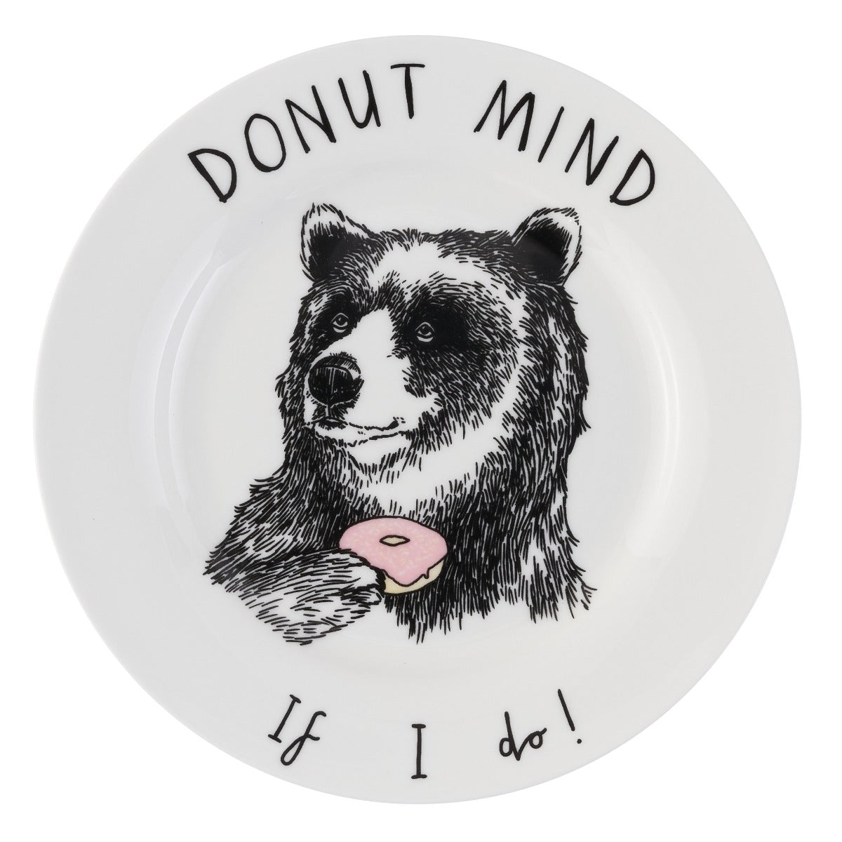 Donut Mind If I Do Side Plate One Size Jimbobart