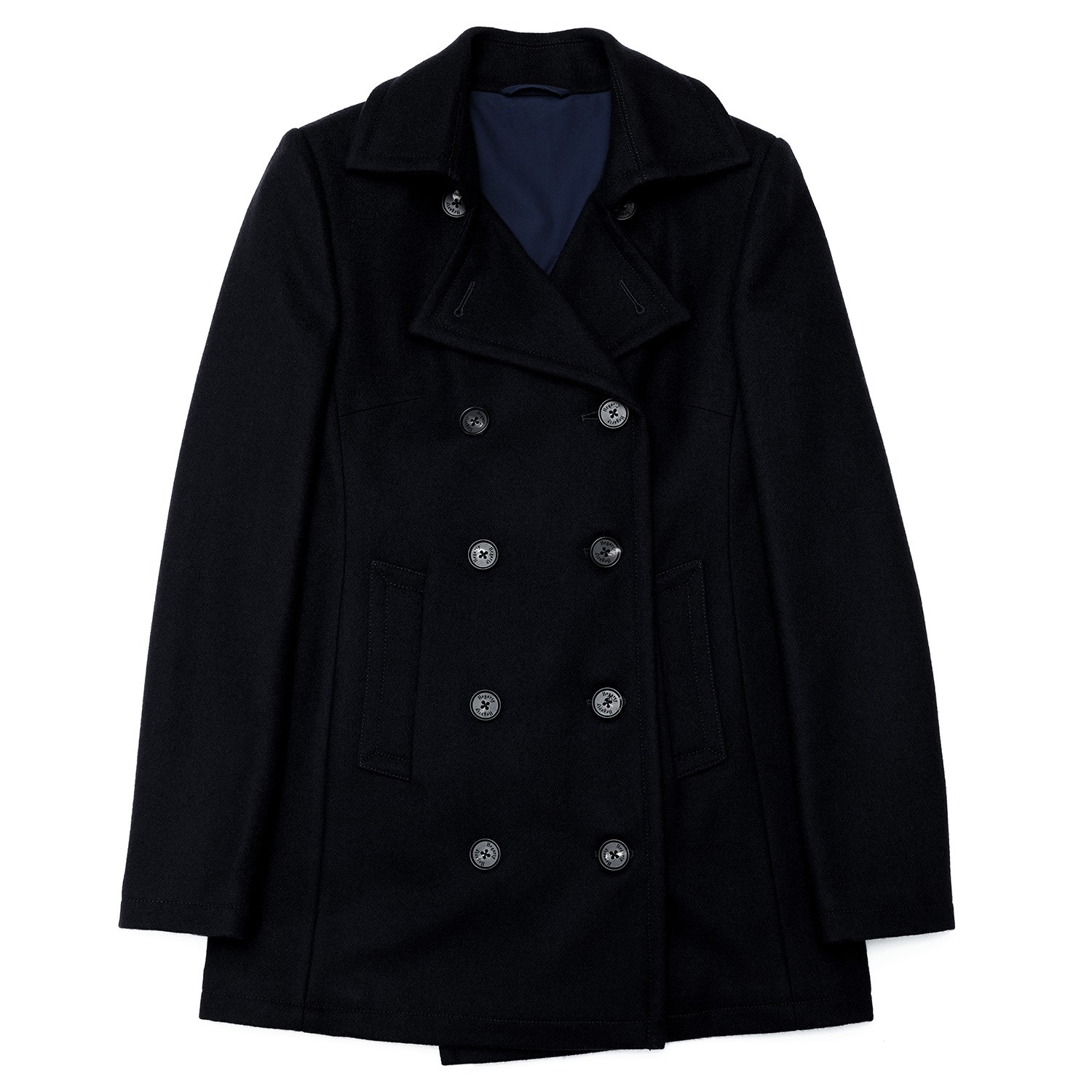 Women’s Black Pea Coat Medium Hegarty