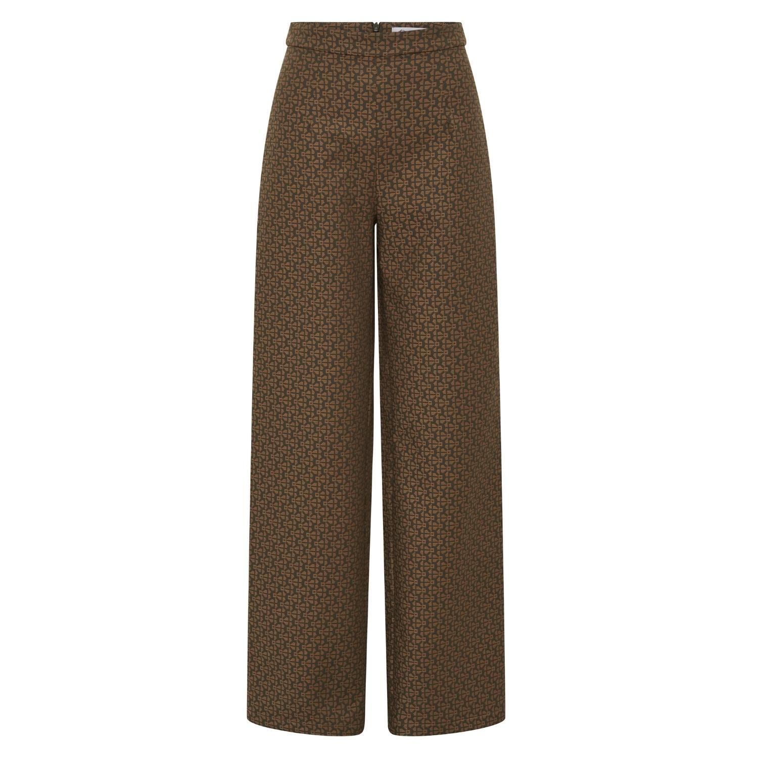 Deer You Women's Neutrals / Green / Brown Ivy Impressing Wide Leg Tailored Trouser In Kalamatta Olive In Green