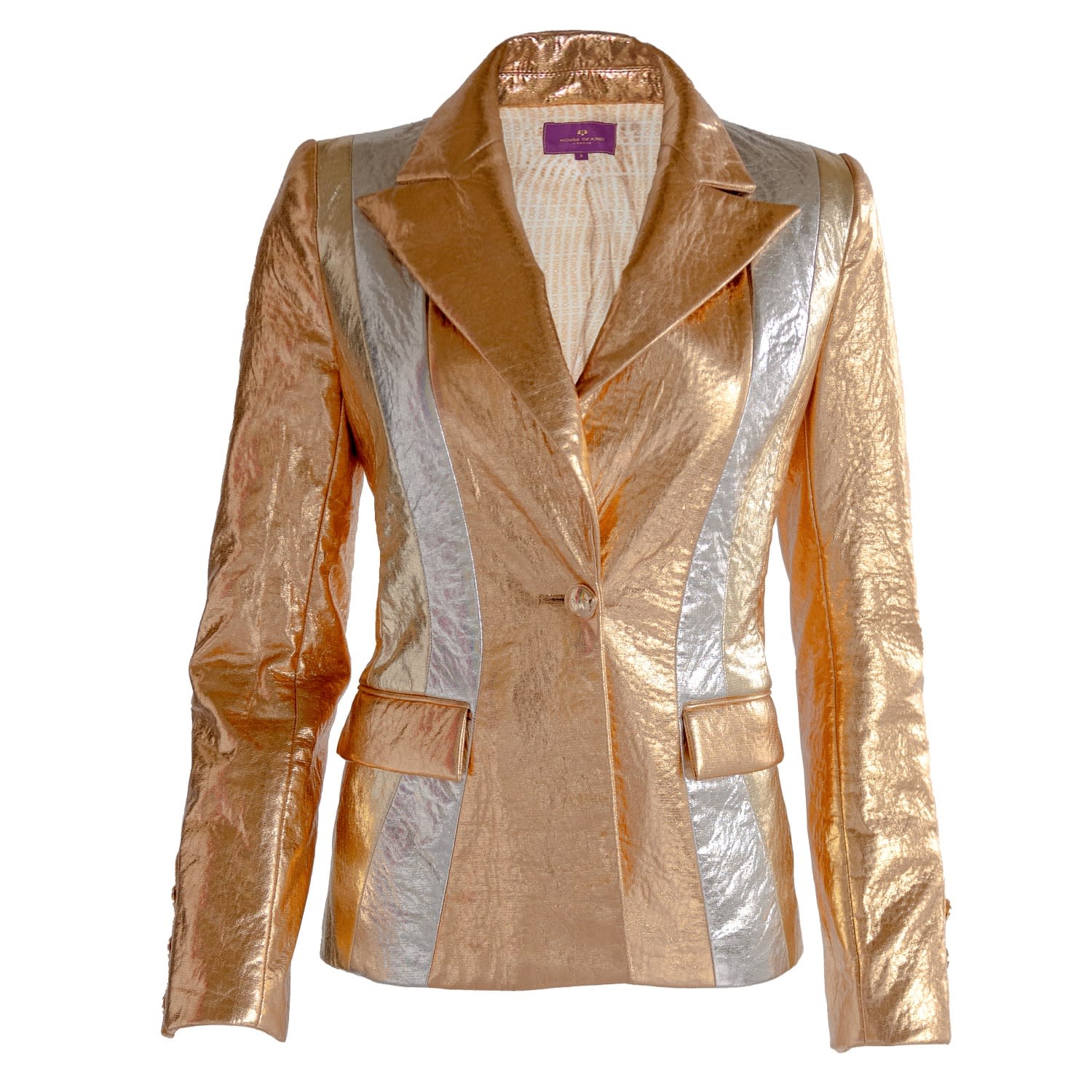 House Of Kind Women's Gold / Silver A A Spotlight Blazer In Gold/silver