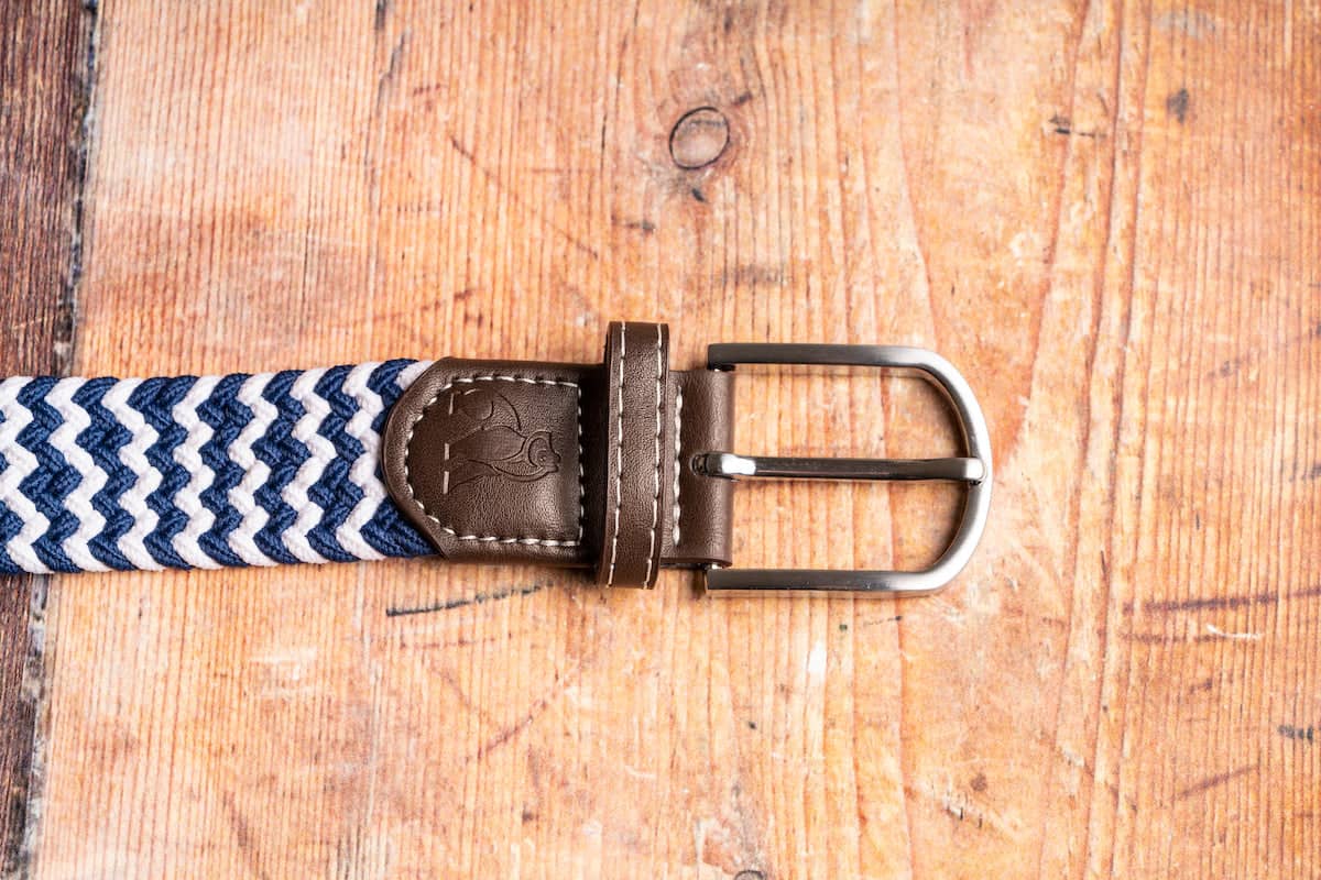 Multi Navy and White - Woven Stretch Belt - Stolen Riches