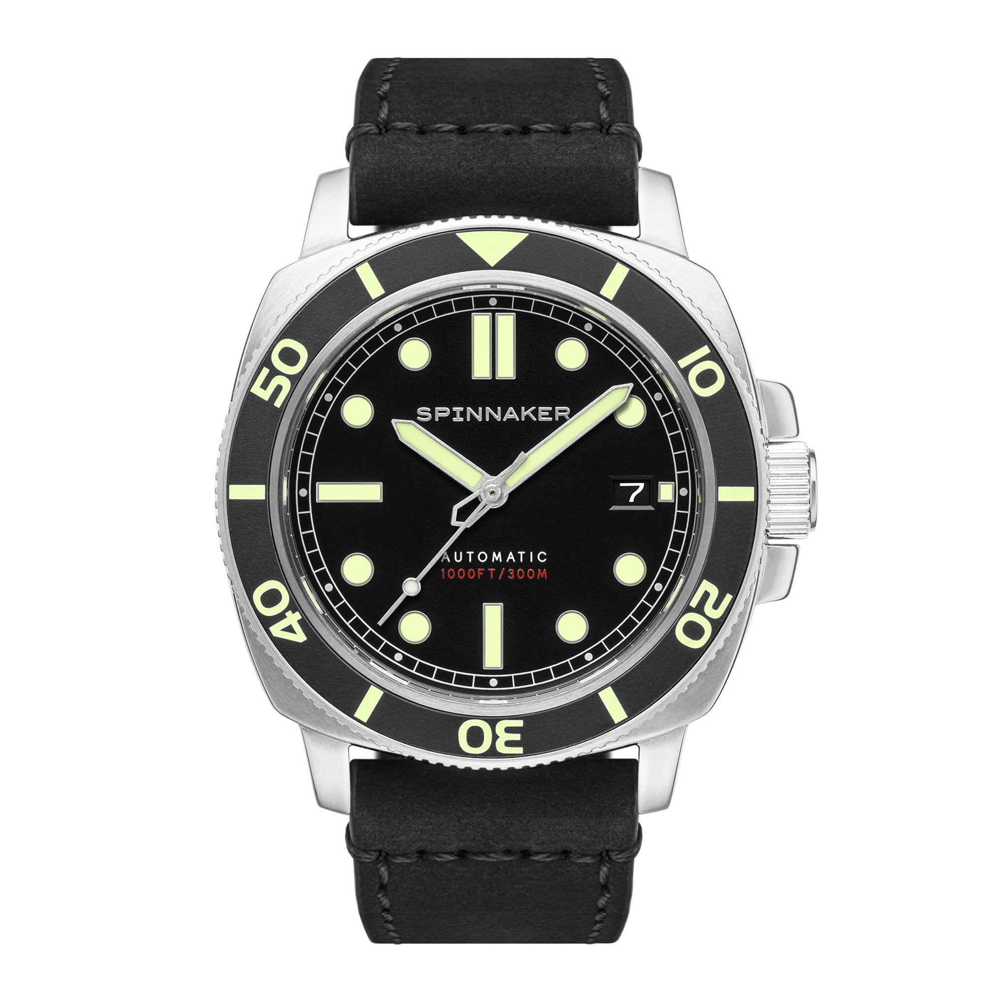 Spinnaker Hull Diver Men's Automatic Tuxedo Black Watch In Black