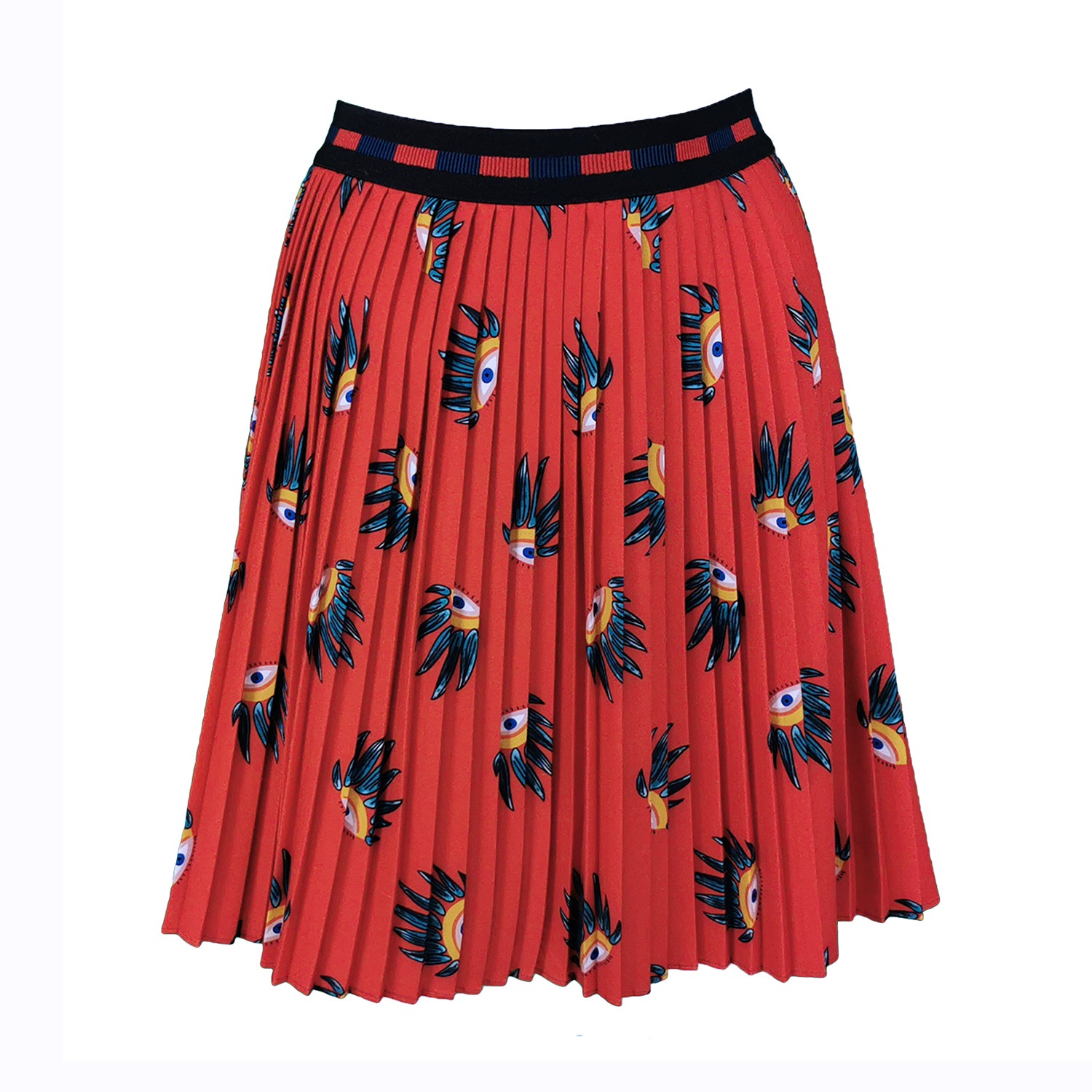 Eyes On Mini Pleated Skirt | Lalipop Design | Wolf & Badger