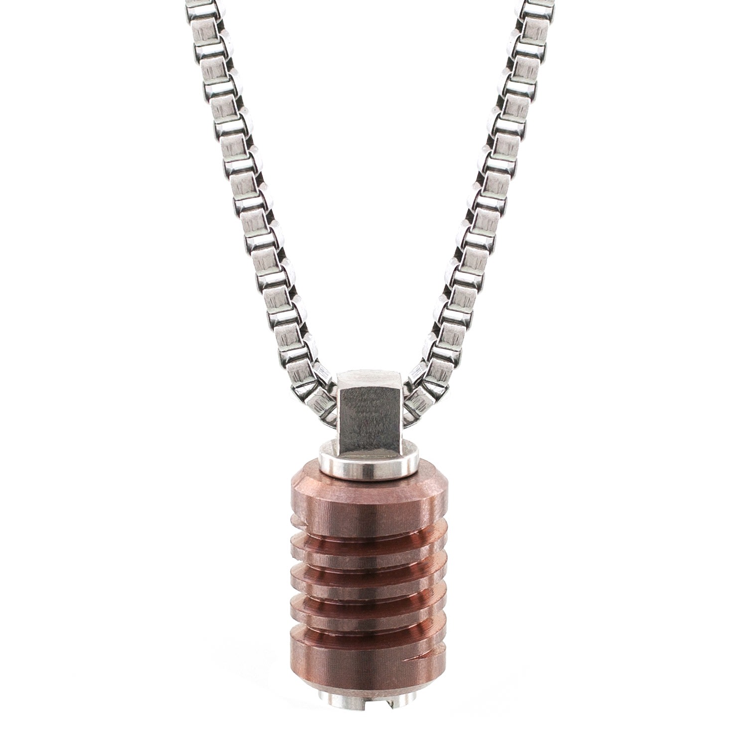 Men’s Jet Rose Gold Necklace Bailey of Sheffield