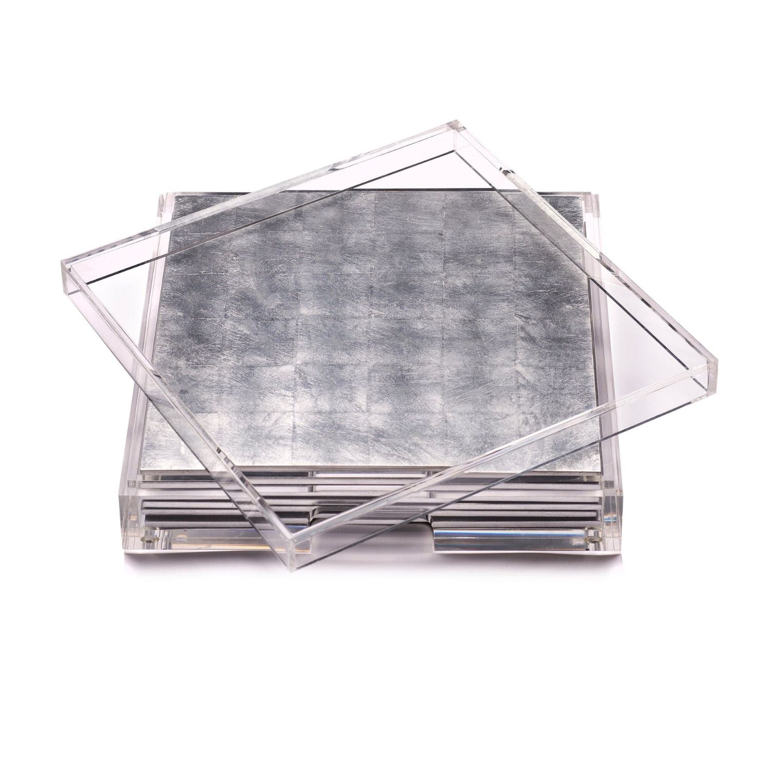 Posh Trading Company Placebox Clear Silver Leaf - Silver