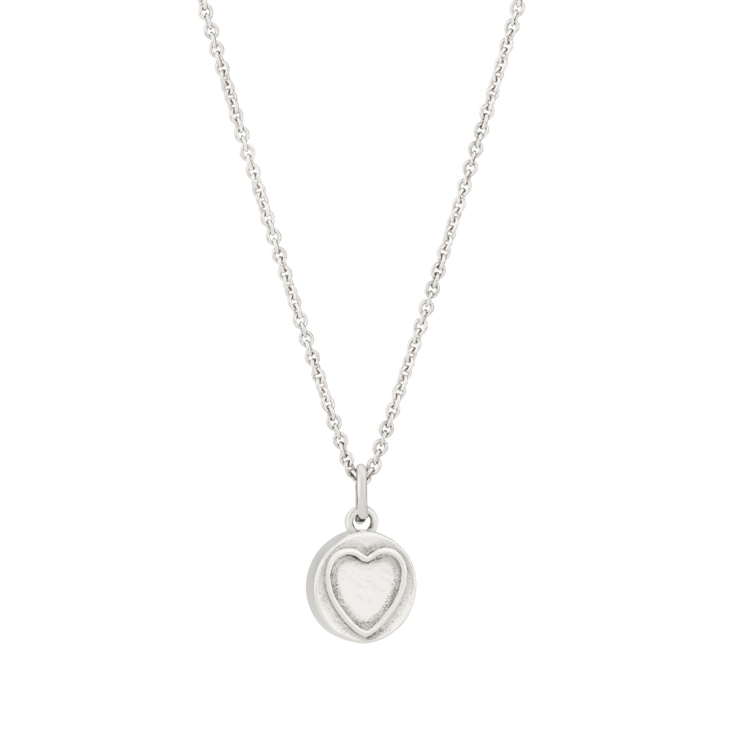 Posh Totty Designs Women's Sterling Silver Mini Personalised Sweetheart Necklace In Metallic