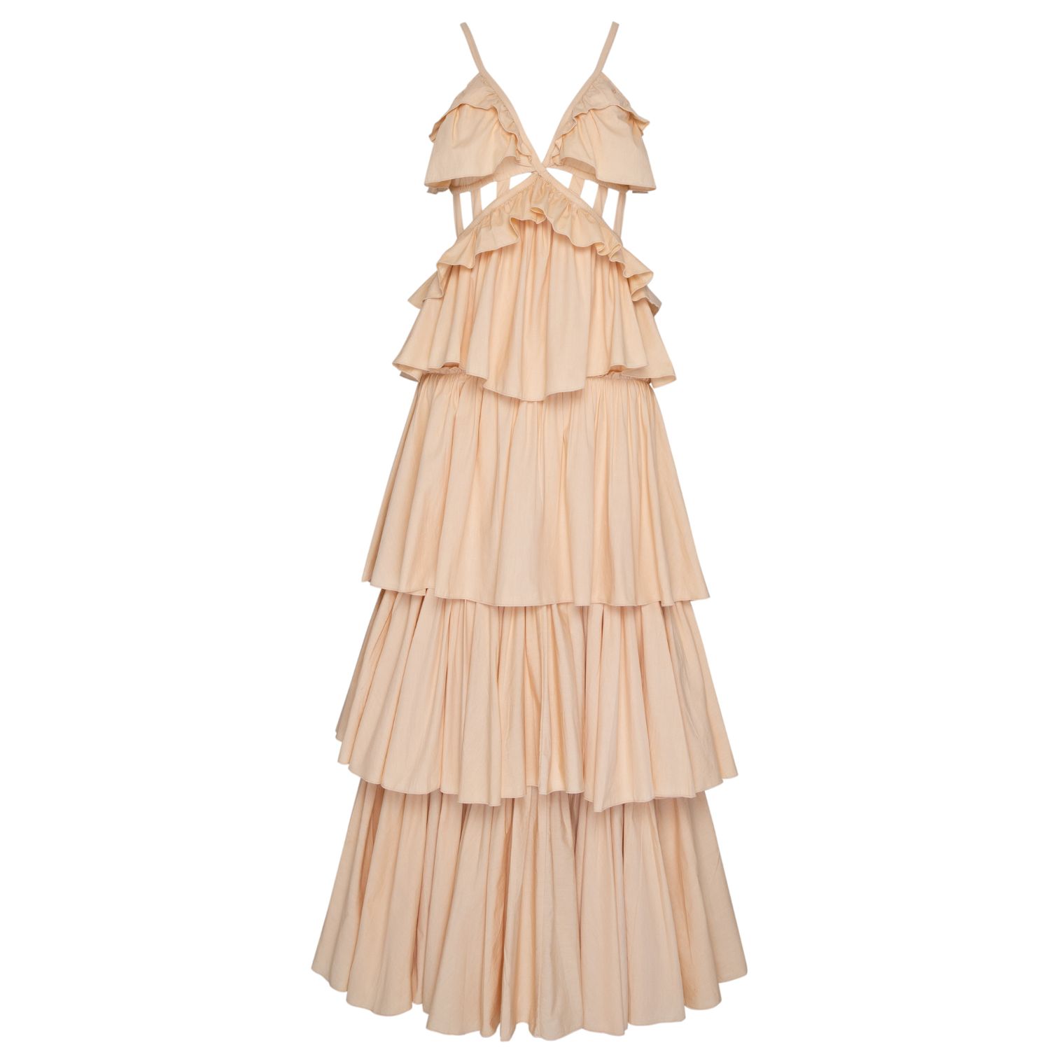 State Of Georgia Women's Brown The Utopia Ruffle Dress Sand In Brown