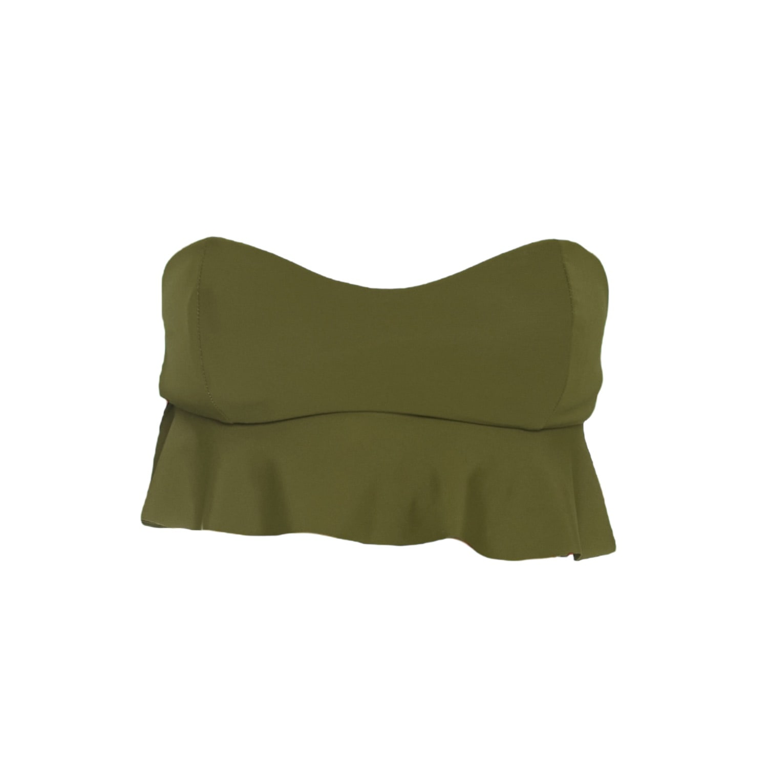 Rêve De Rive Women's Lune Hunter Green Bikini Top In Green