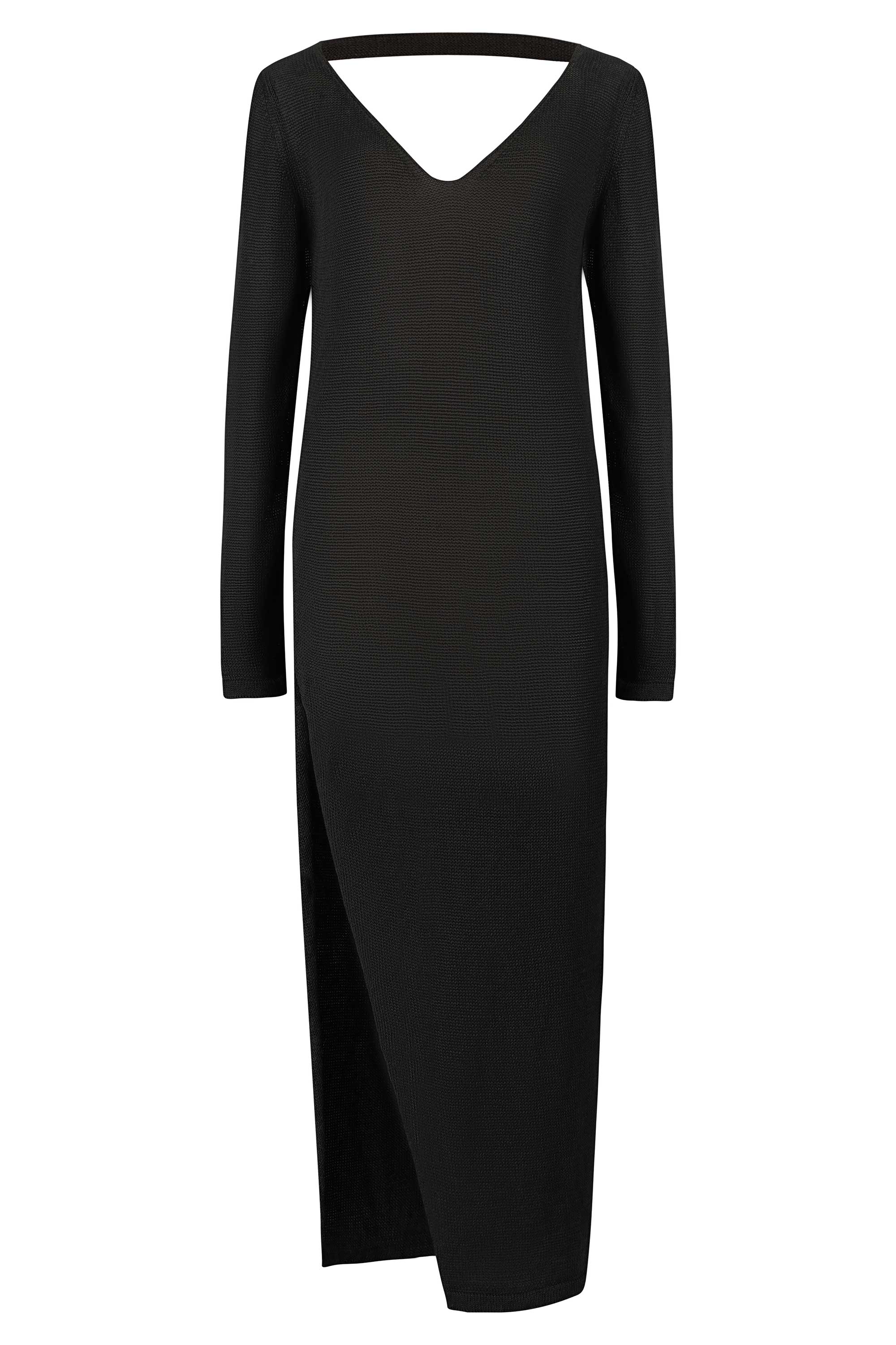 Salanida Women's Mare 100% Linen Long Dress Black In Black