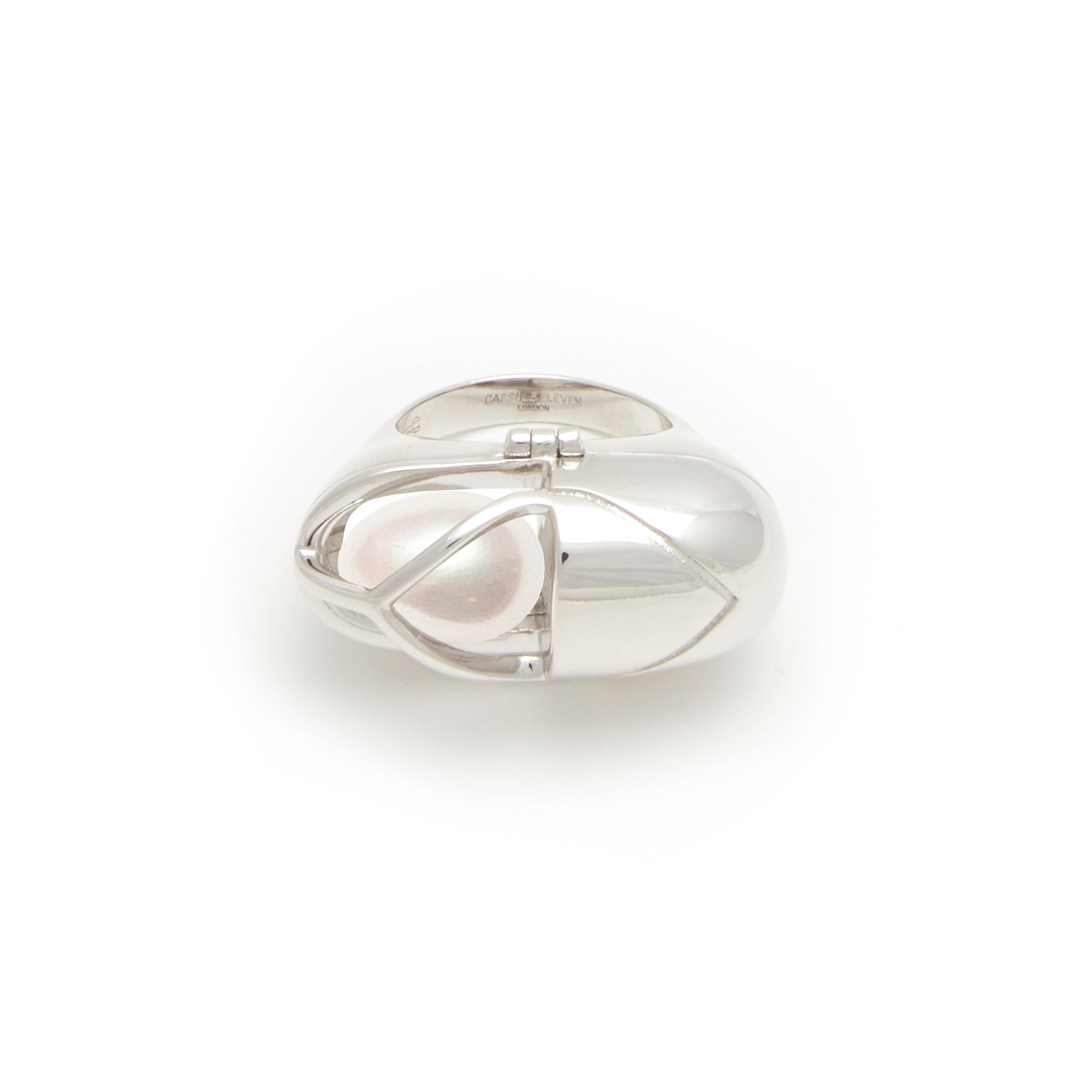 Women’s Capsule Pearl Ring - Silver Capsule Eleven