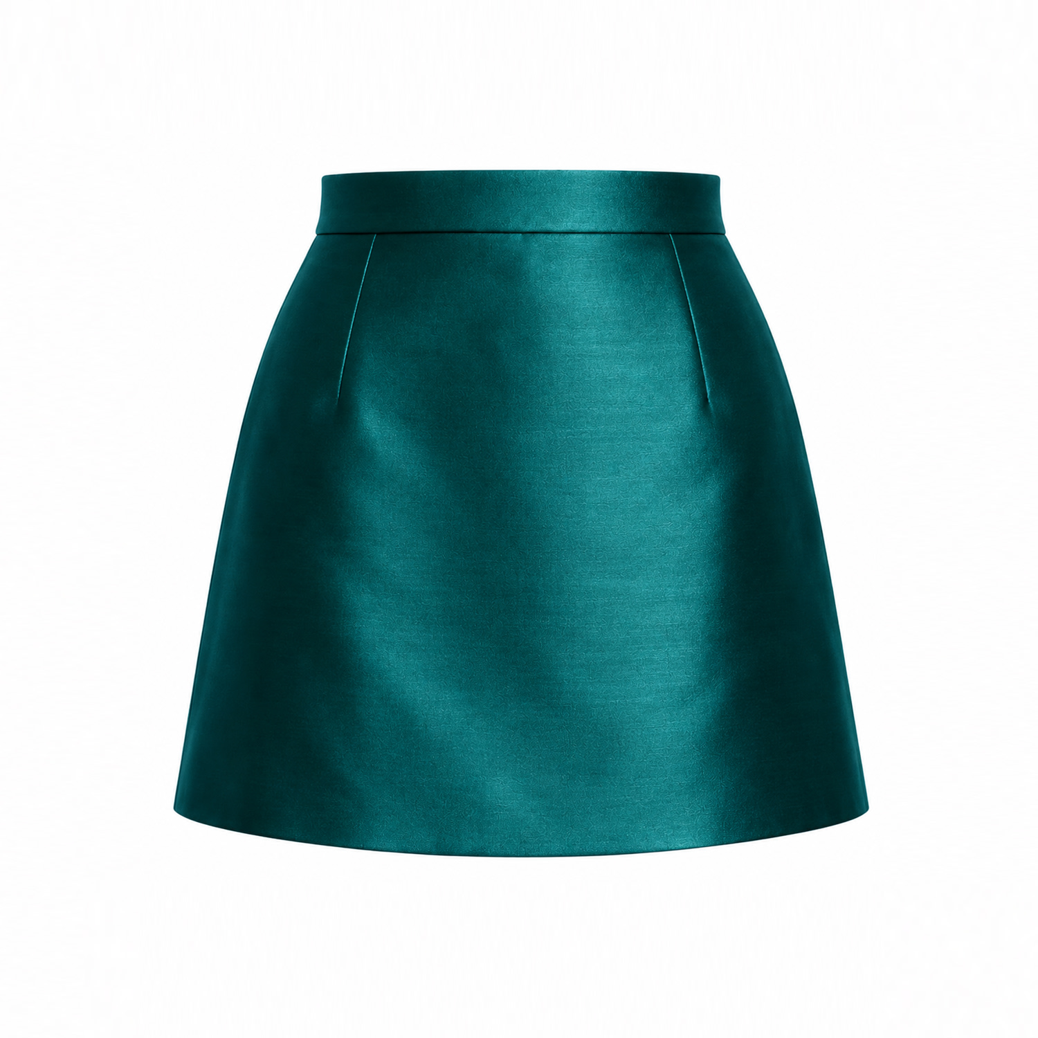 Richa Sharma Green / Blue Handcrafted Women's Teal Silk Mini Skirt In Green/blue