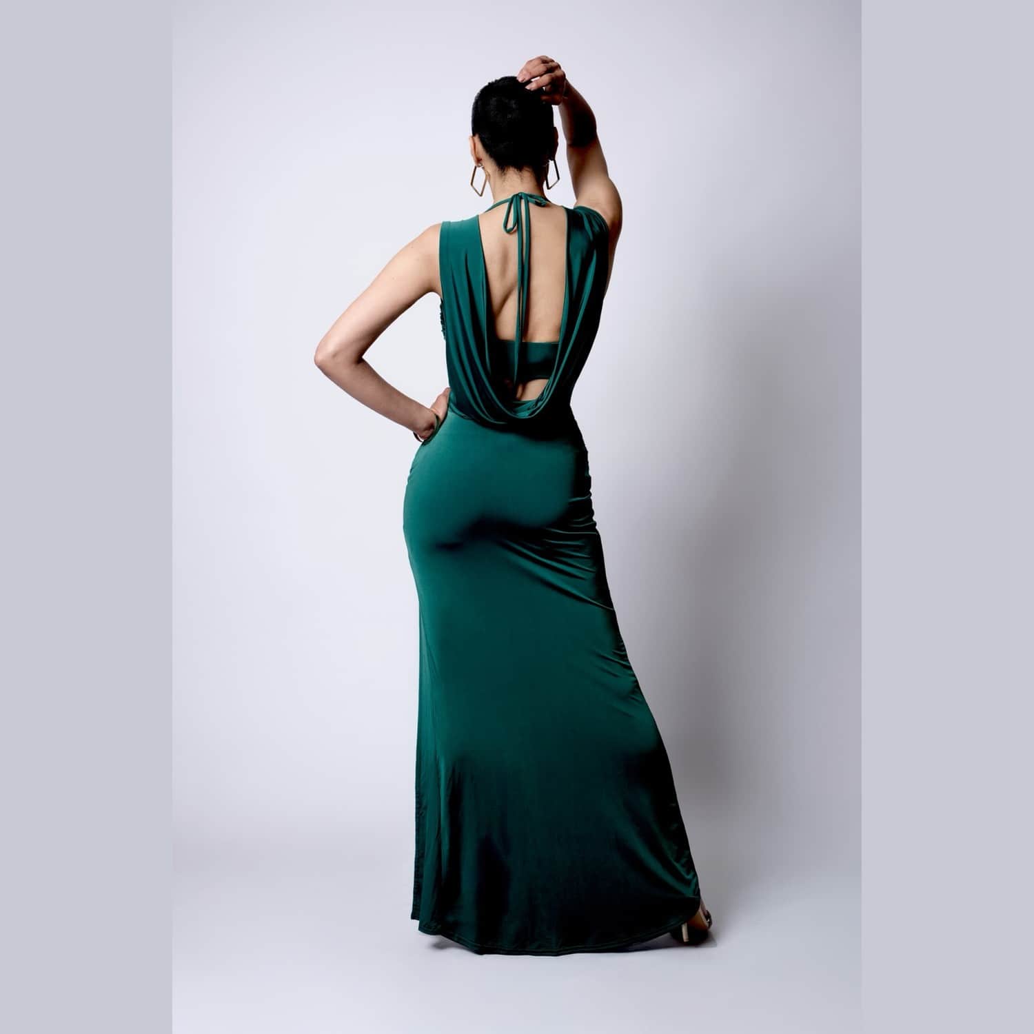 green dress backless Amari - & Bra Friendly Maxi - Forest | Monice London decsale