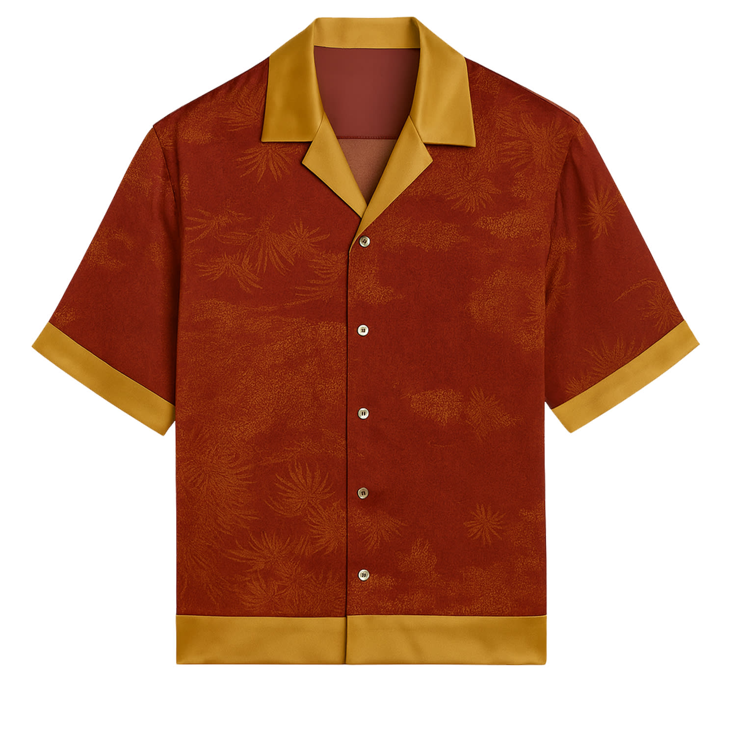 Freak Vault Men's Kapochili Silk Shirt In Brown