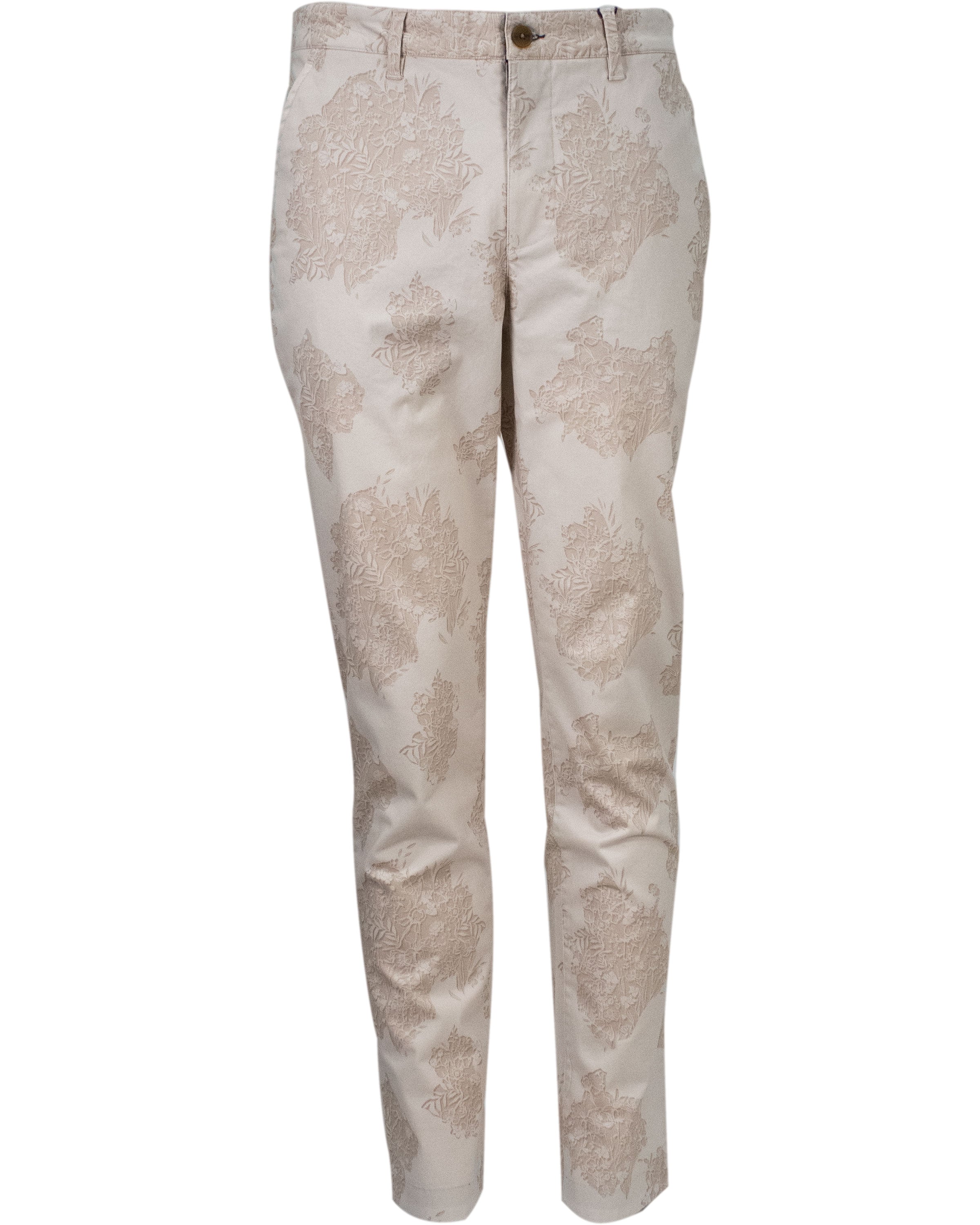 Lords Of Harlech Jack Cutout Oxford Pant In Brown