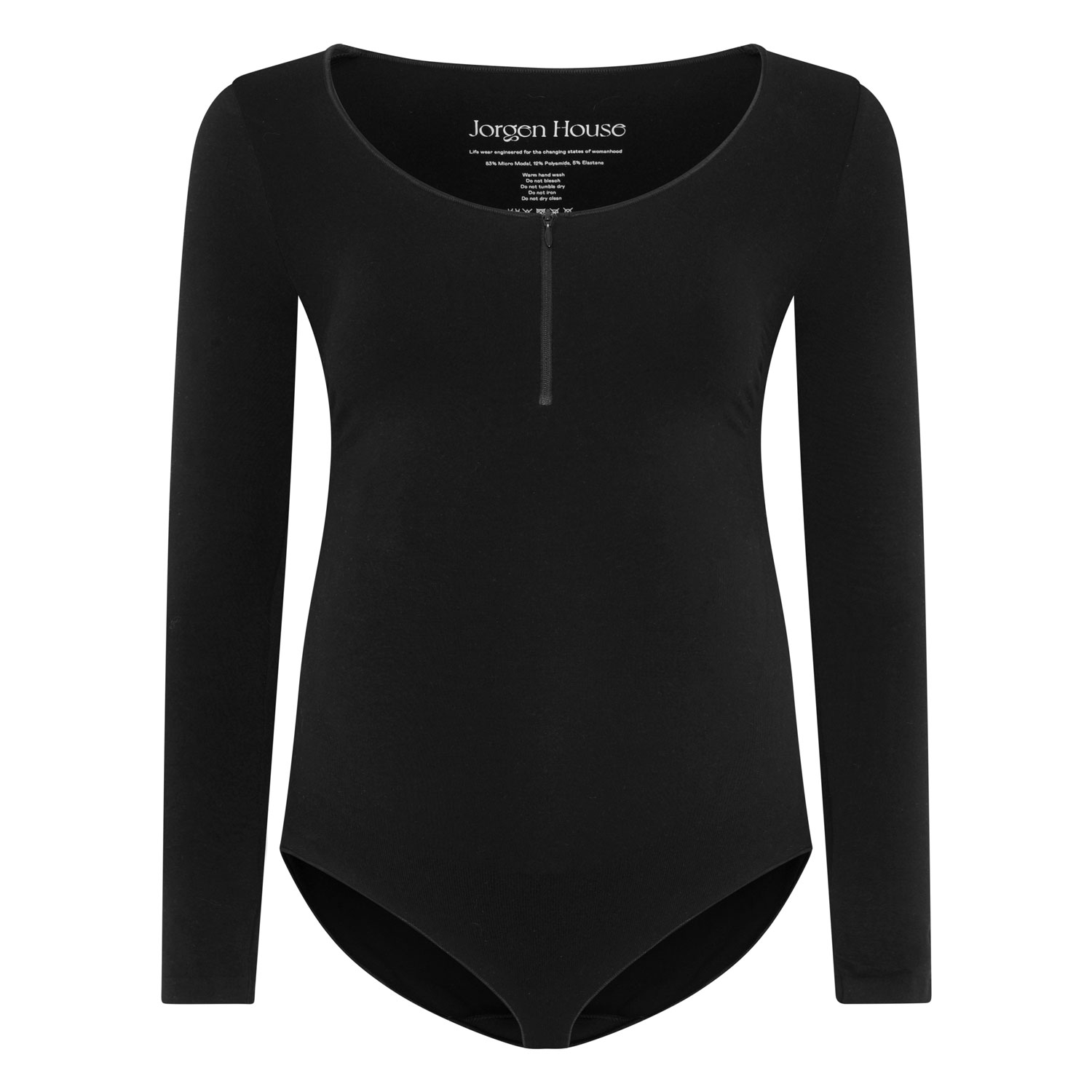 Jorgen House Long Sleeve Bodysuit - Black