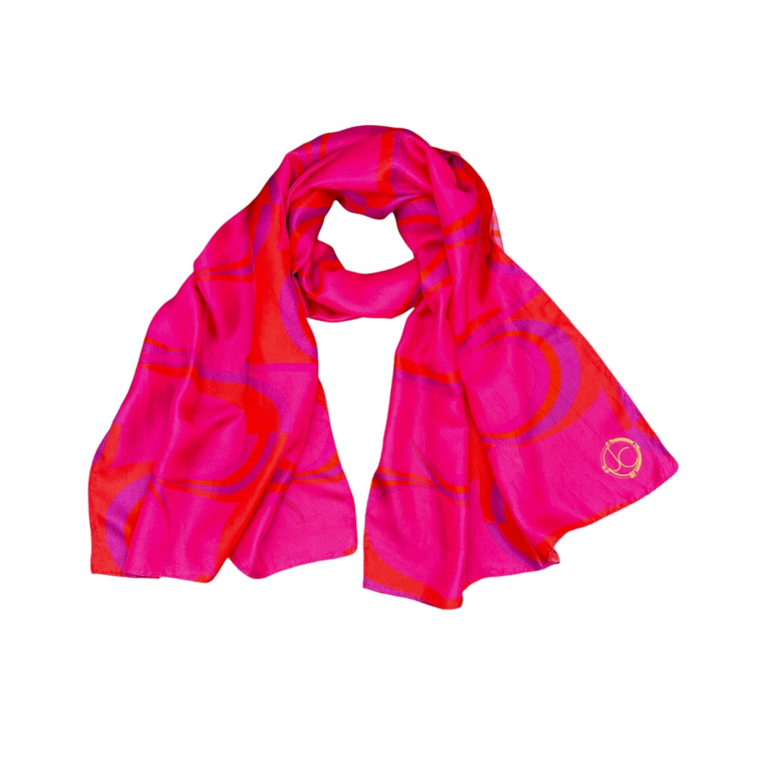 Julia Clancey Women's Pink / Purple Jcjc Magenta Silk Scarf