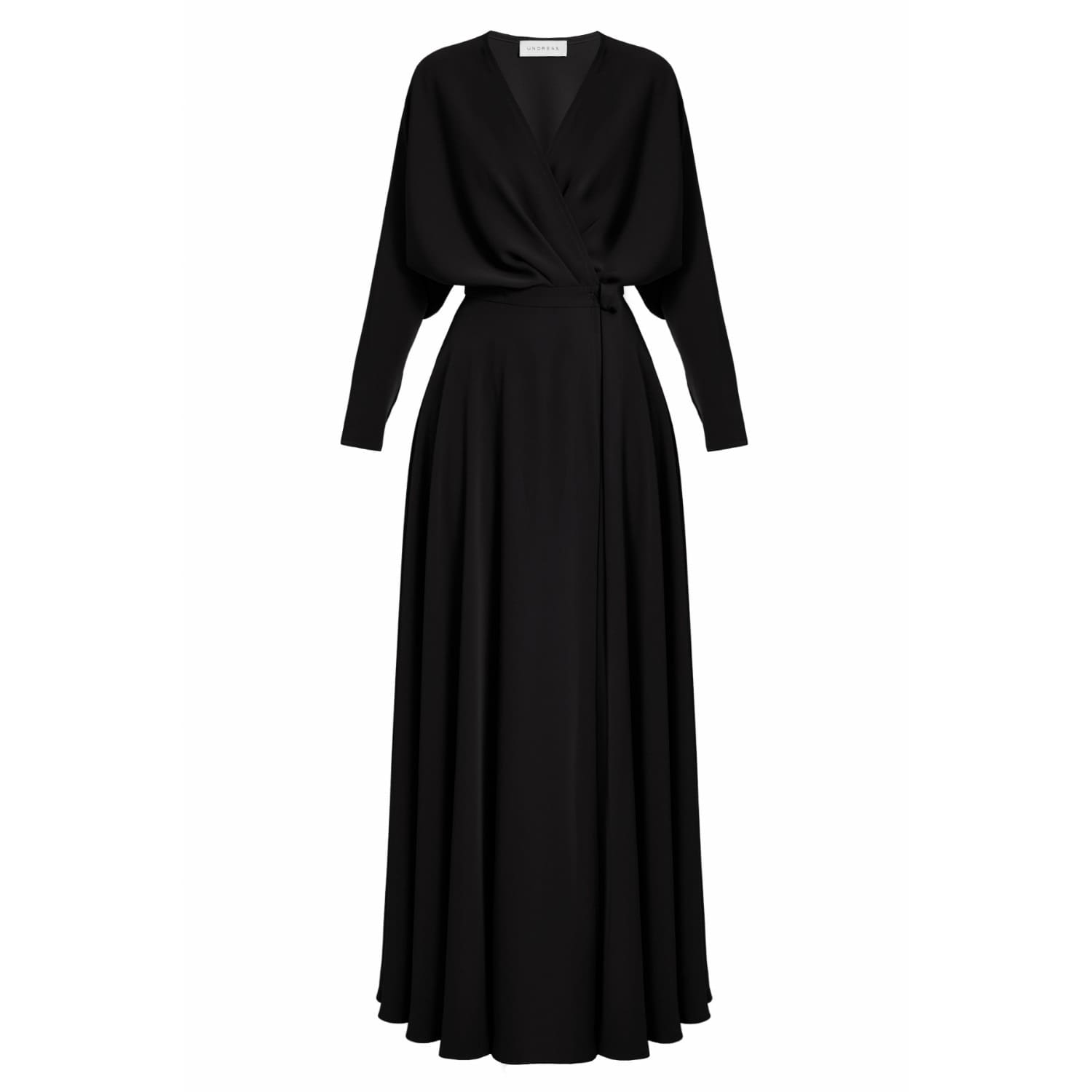 best black wrap dress