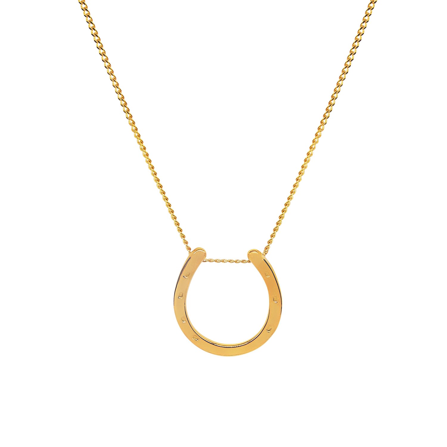 Women’s Horseshoe Pendant Gold Plated Necklace Katie Mullally