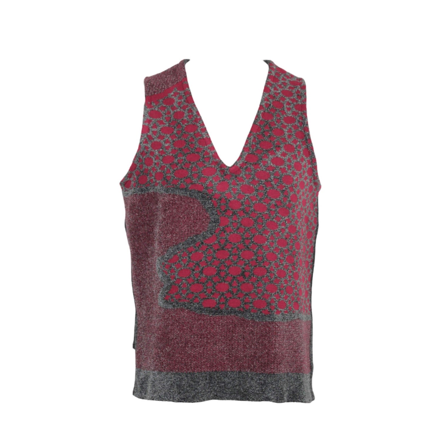 Men’s Red Zion Reversible Engraving Vest Medium Maria Aristidou