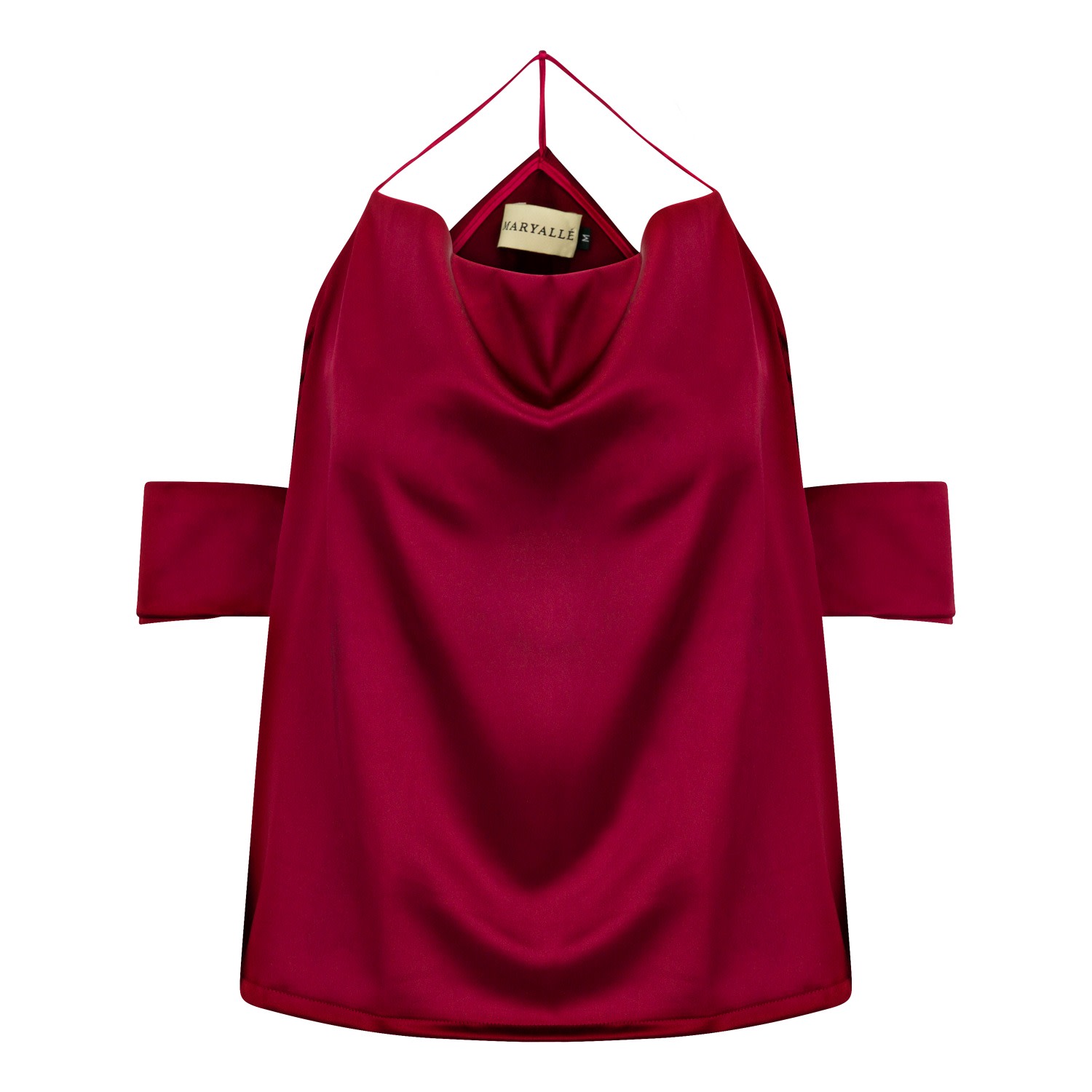 Boutique Kaotique Women's Red Silk Top In Red