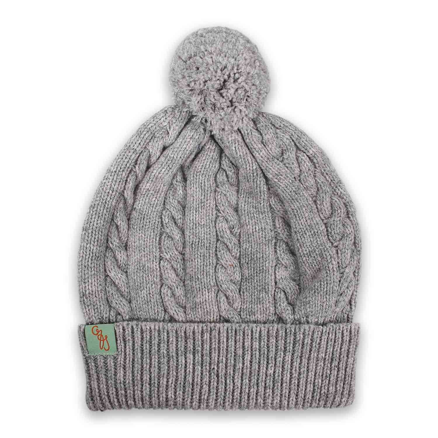 Otto & Spike Women's Beanies - Cable - Lt Grey Marle In Gray