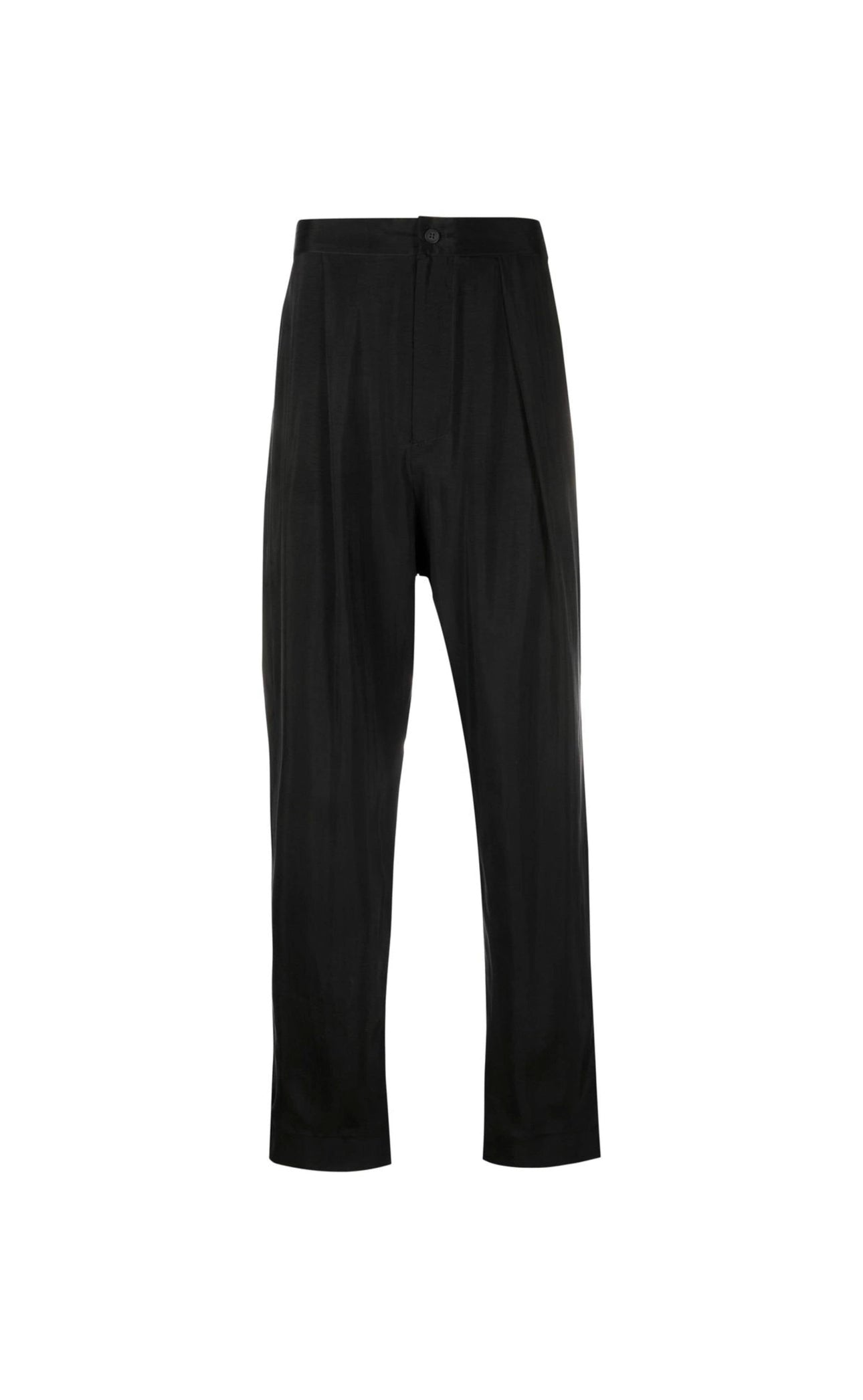 Men’s Black Cupro Casual Trousers Large Tessitura