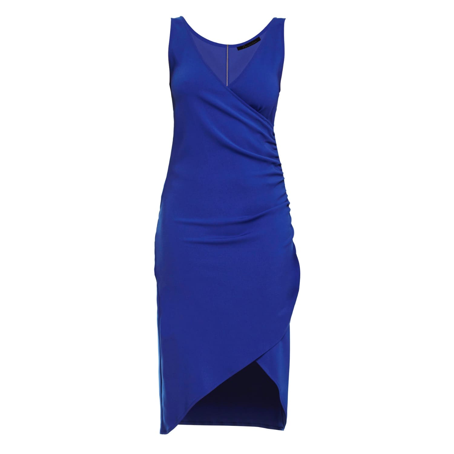 blue mid length dress