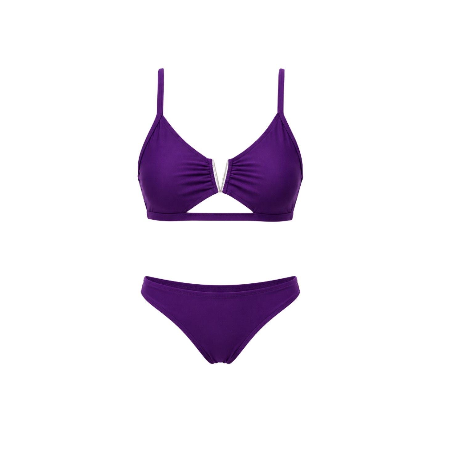 Women's Purple Cut-Out Bikini Set | Large | Nuvv Collection
