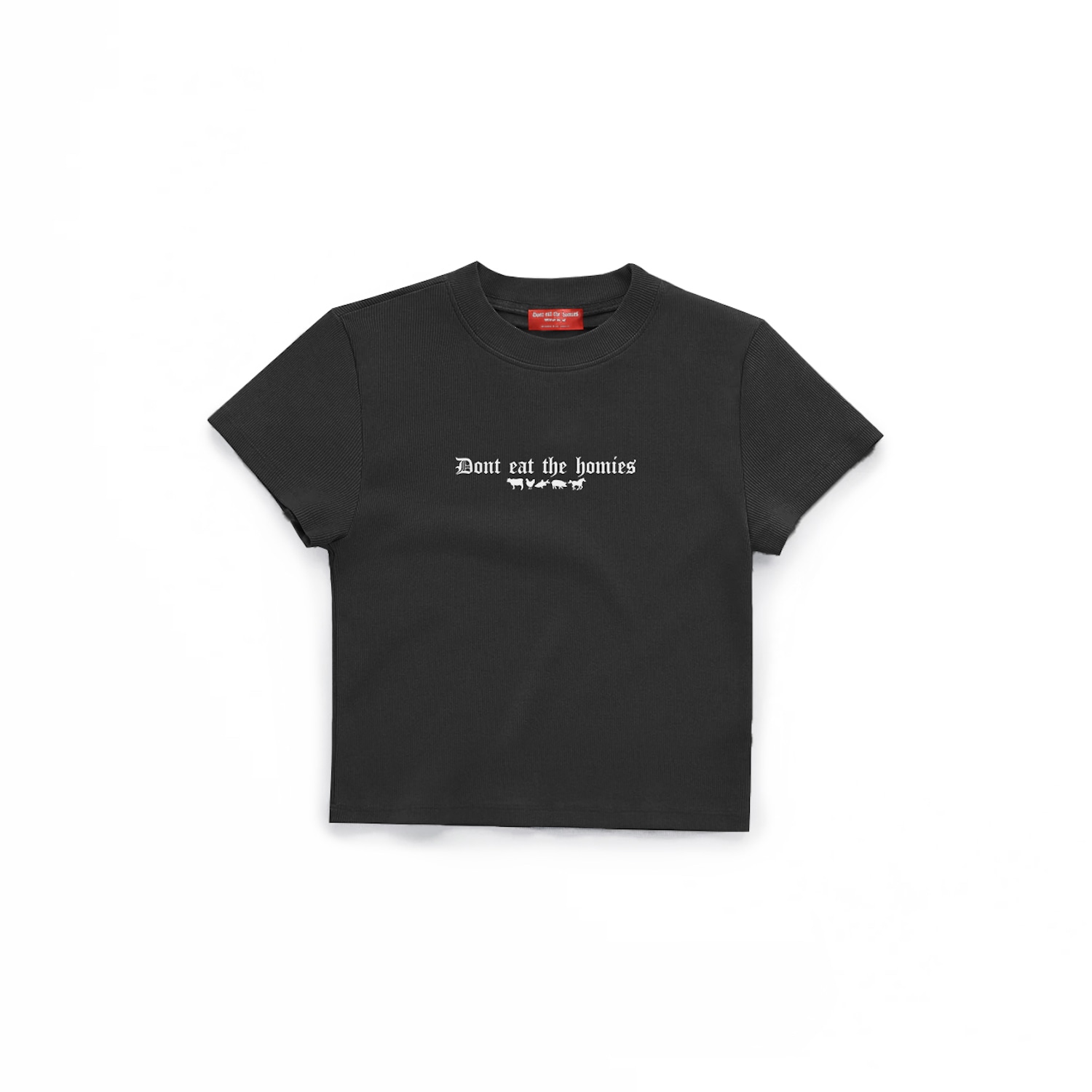 Dont Eat The Homies Womens Og Baby Tee - Black In Black