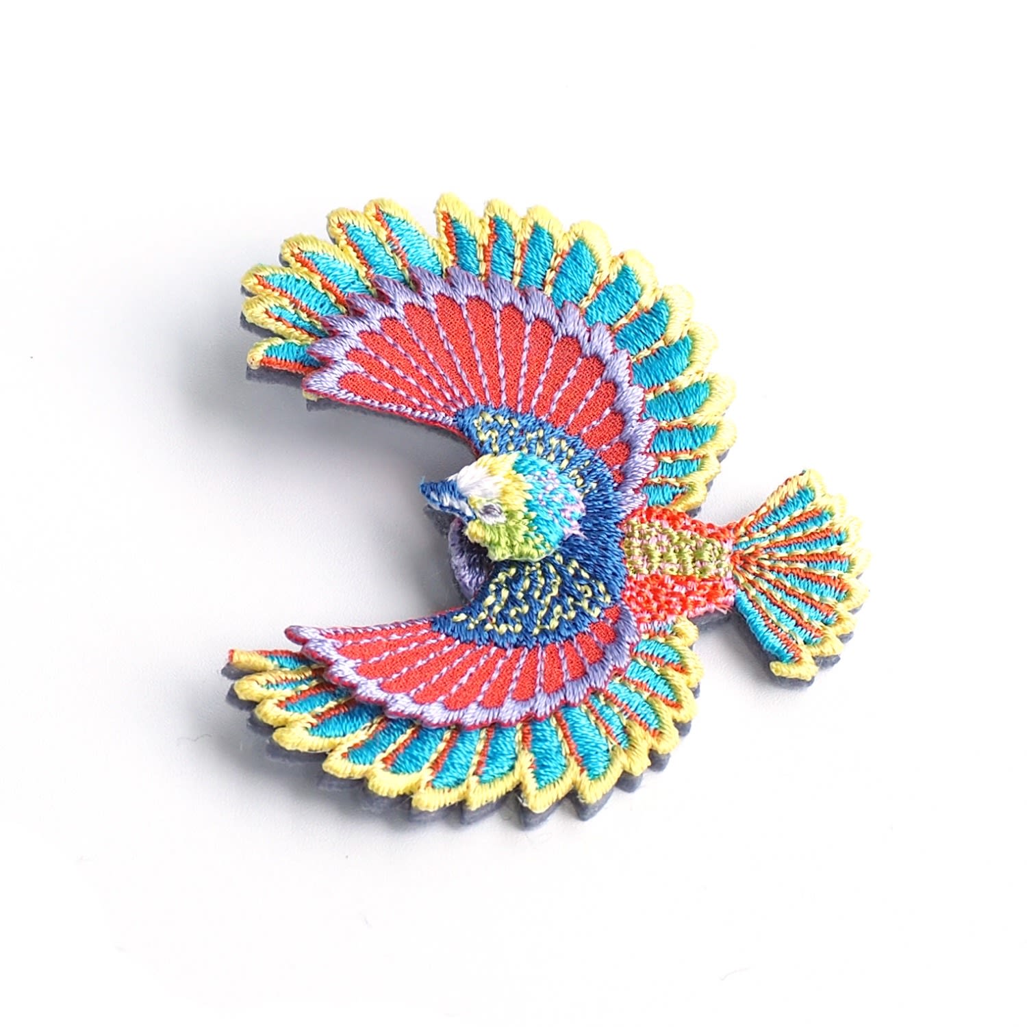 Women's Bird Embroidery Brooch - Yellow | Nana Watanabe