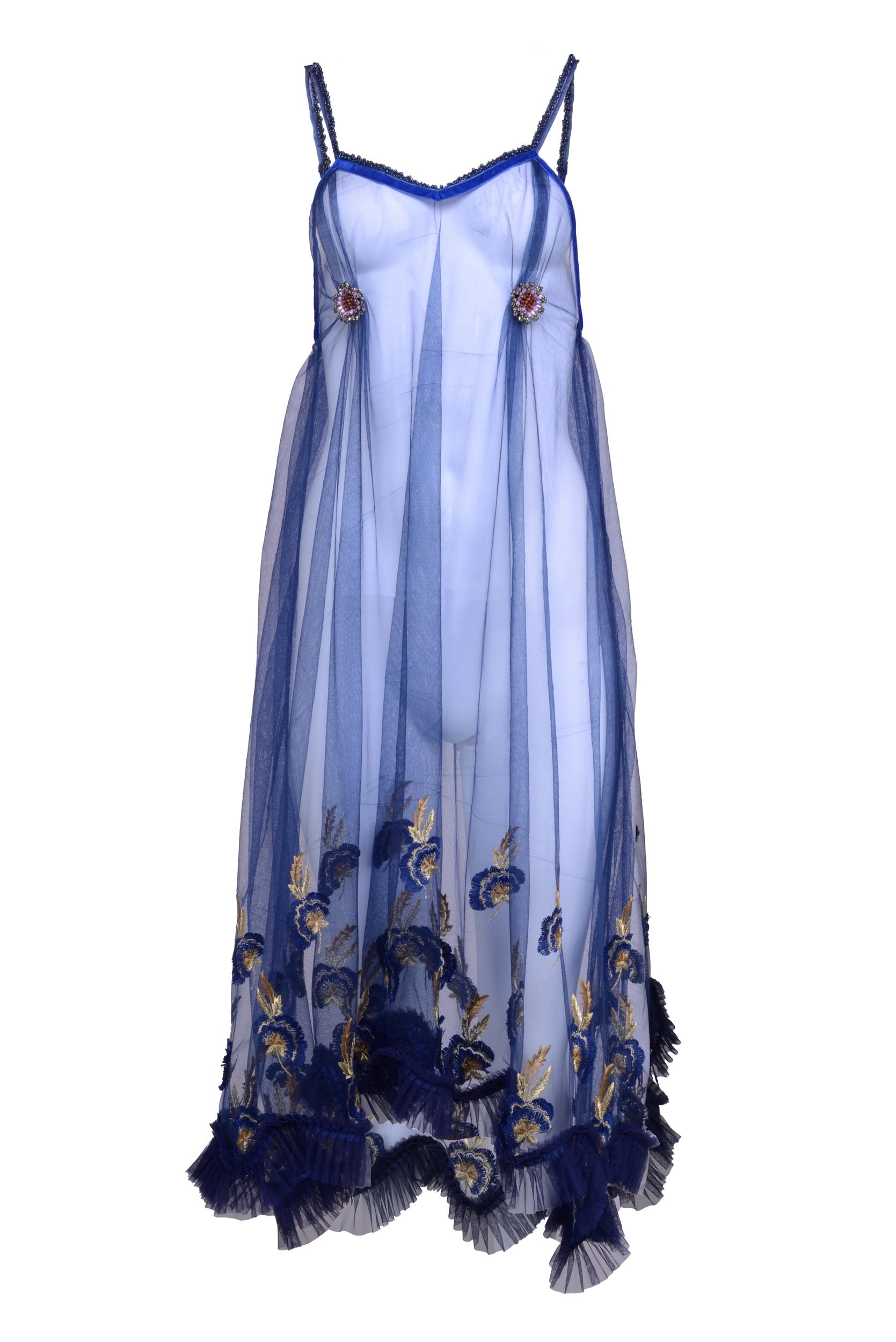 Natalia Petruch Women's Blue Leonie Tulle Over-dress In Navy In Blue