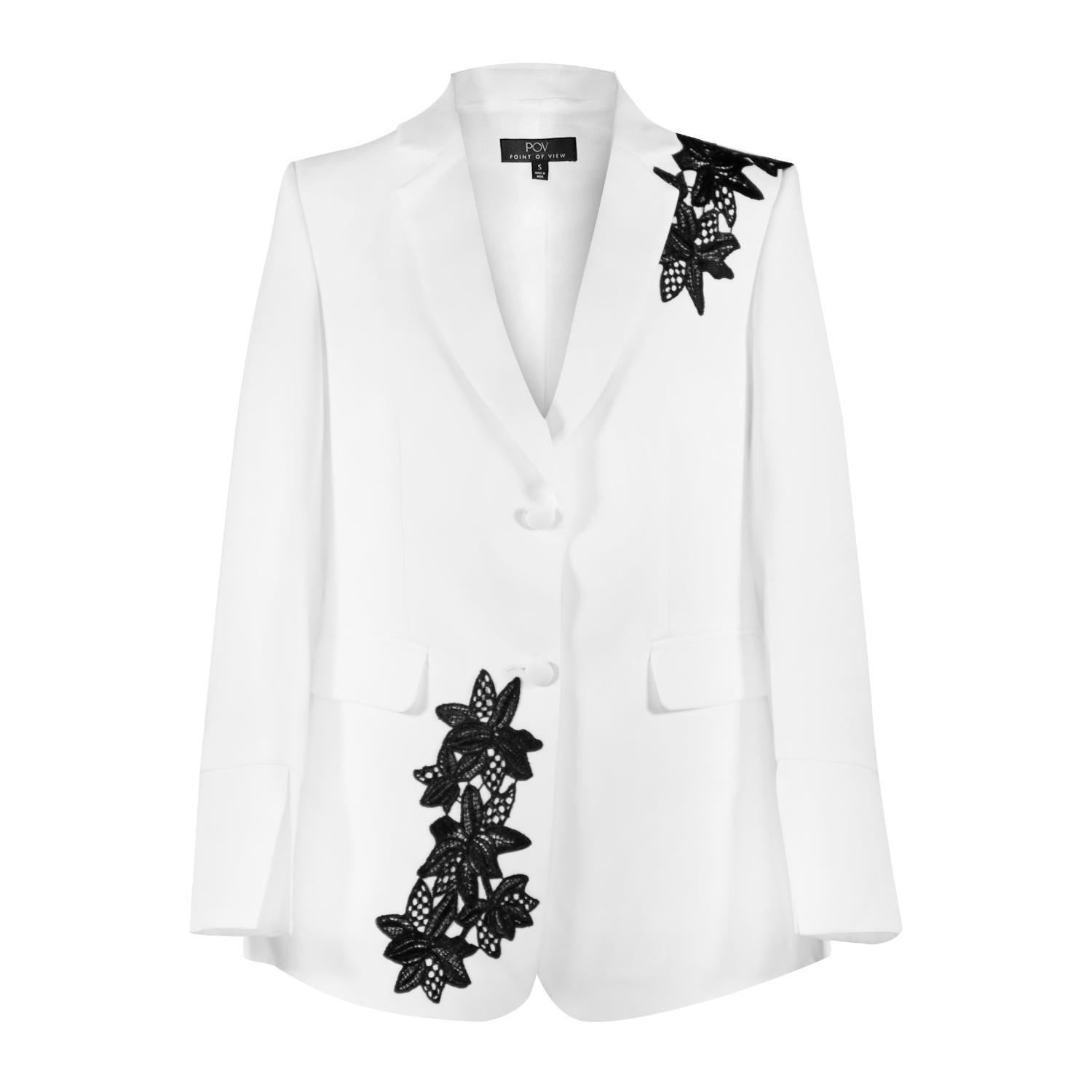 Women's White Artistry Lace Jacket - Limited Edition | Large | Point of View Label