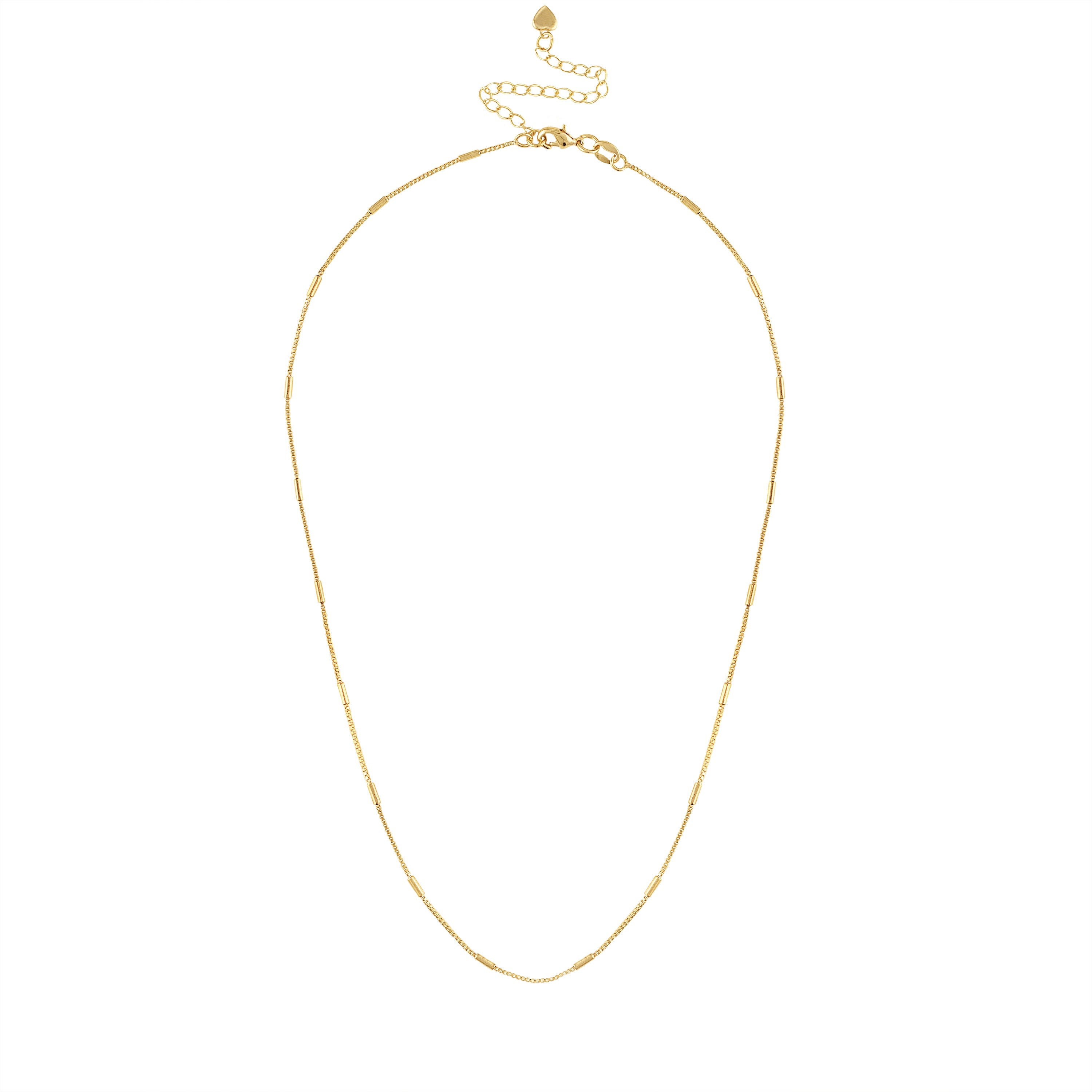 Olivia Le Women's Gold Emmy Dainty Box Link Chain Necklace In Metallic