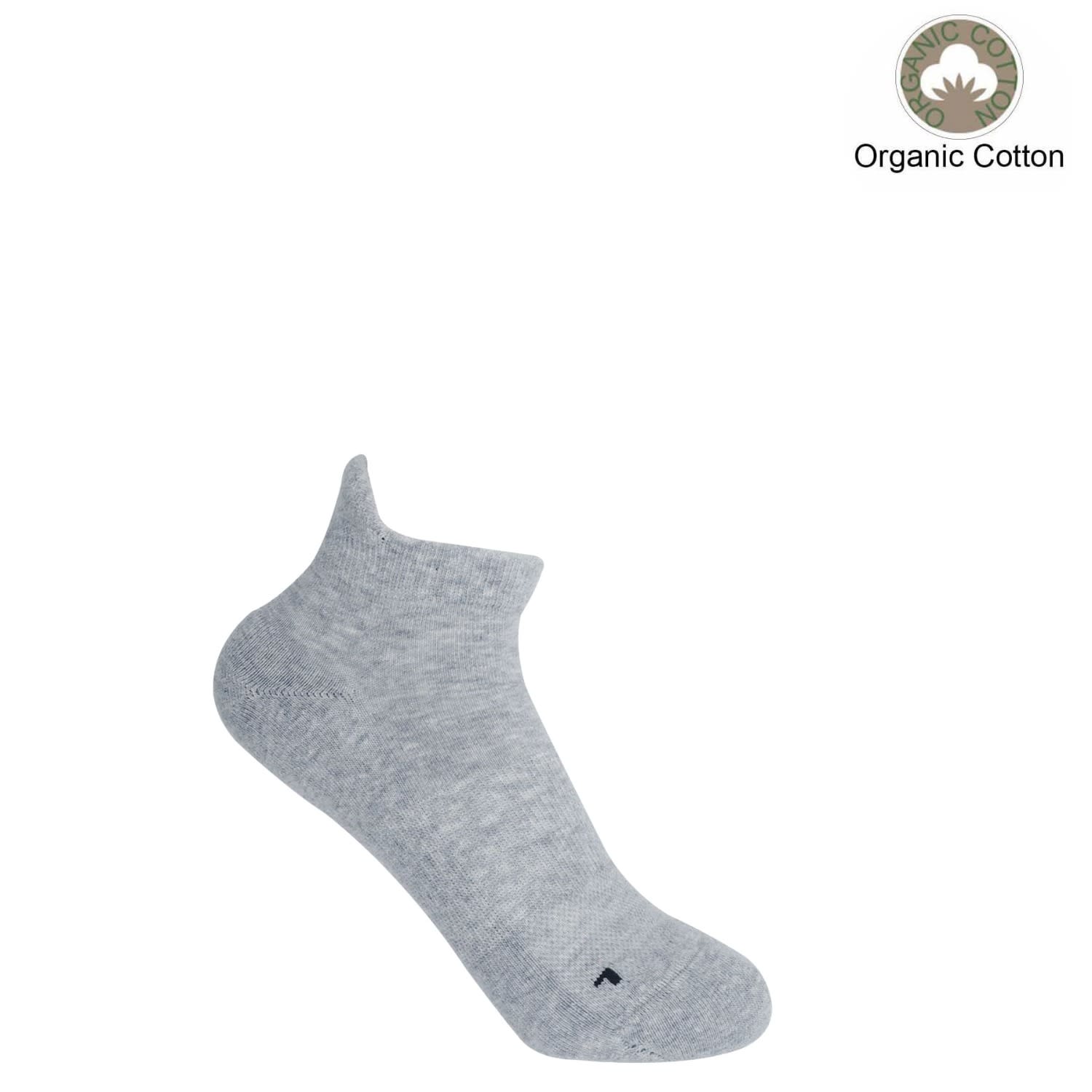 Peper Harow - Made In England Organic Women's Trainer Sport Socks – Grey