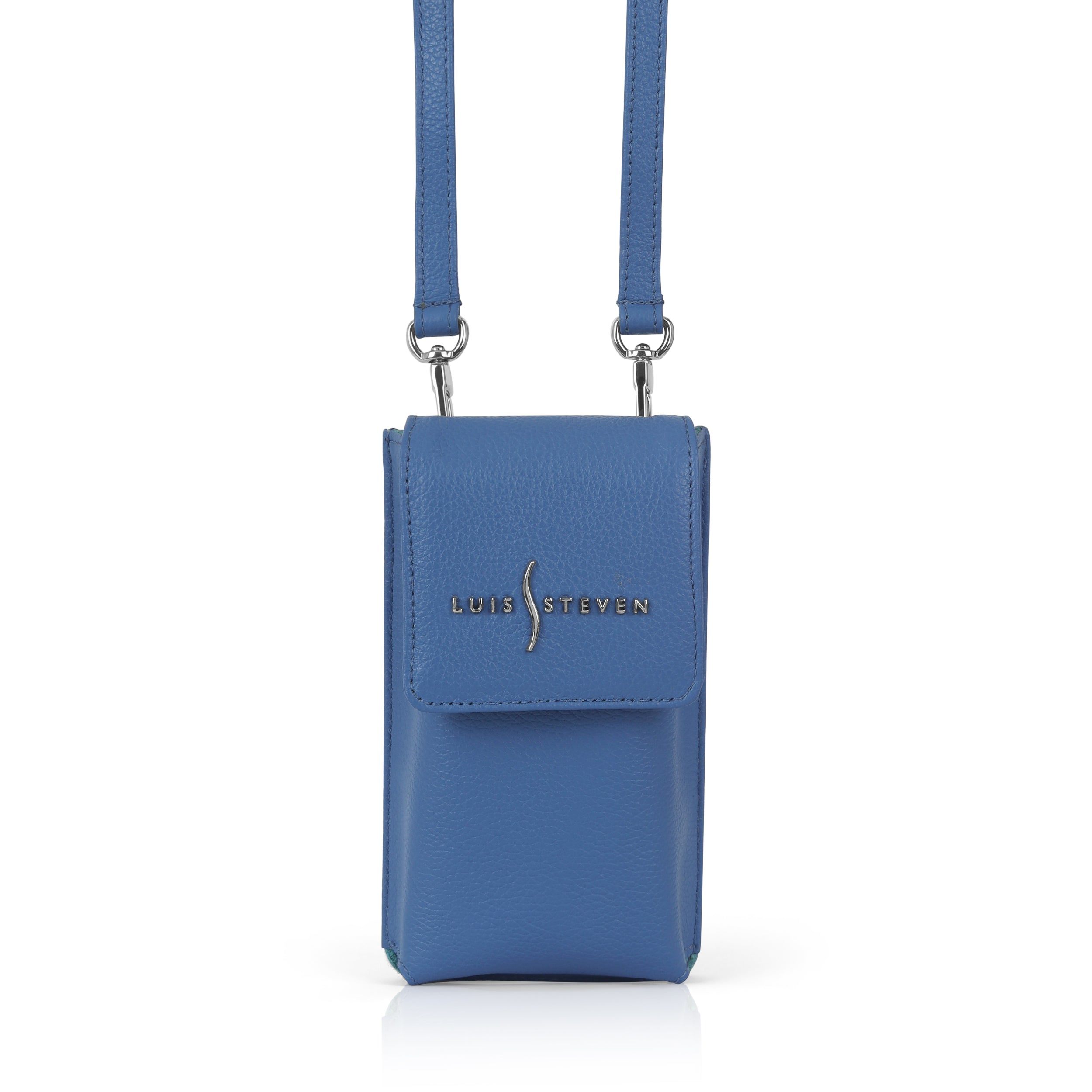 Women's Smartphone Pouch - Light Blue Pebble | One Size | Luis Steven
