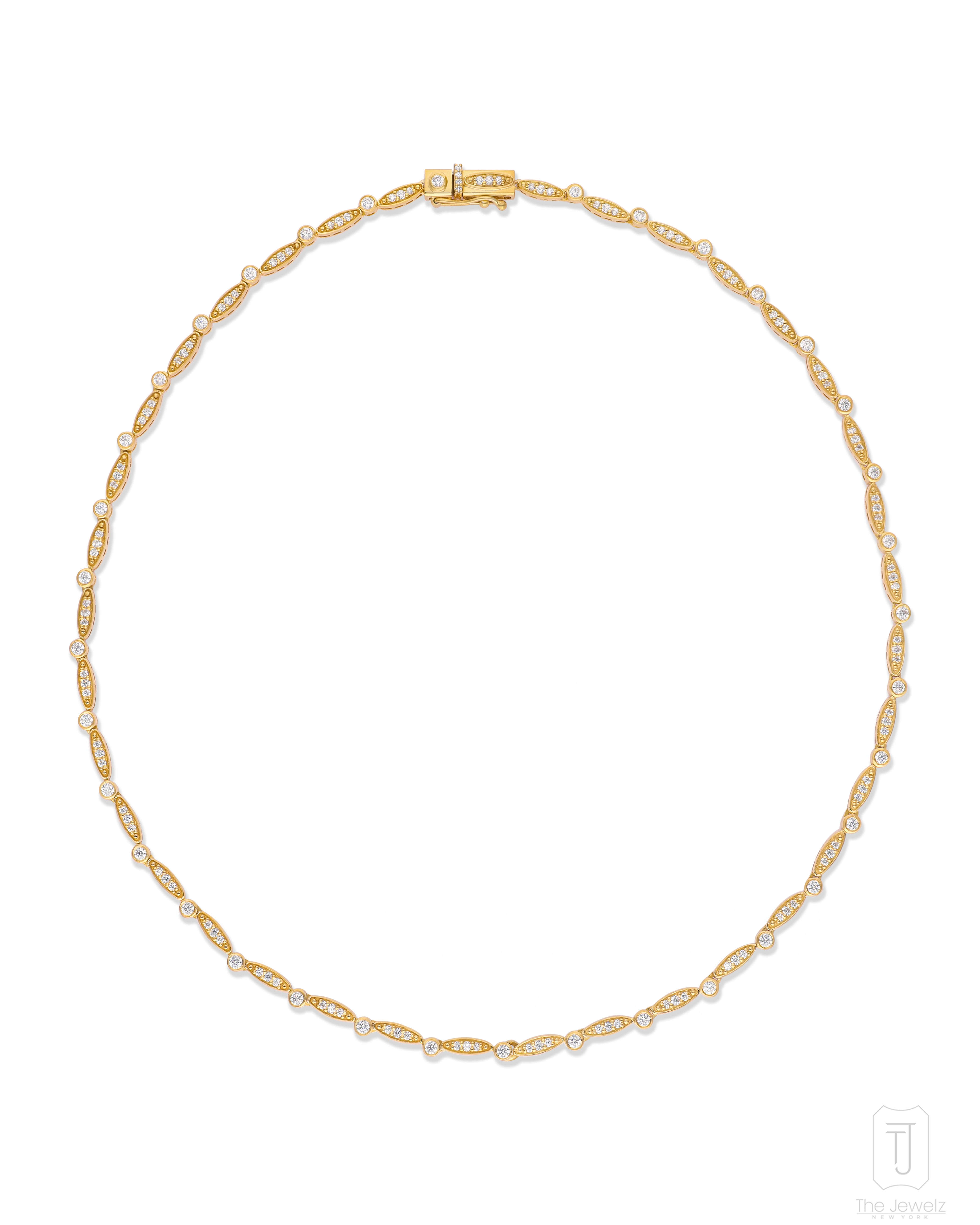 The Jewelz Women's Silver / Yellow / Gold Starlet Tennis Necklace In Sterling Silver