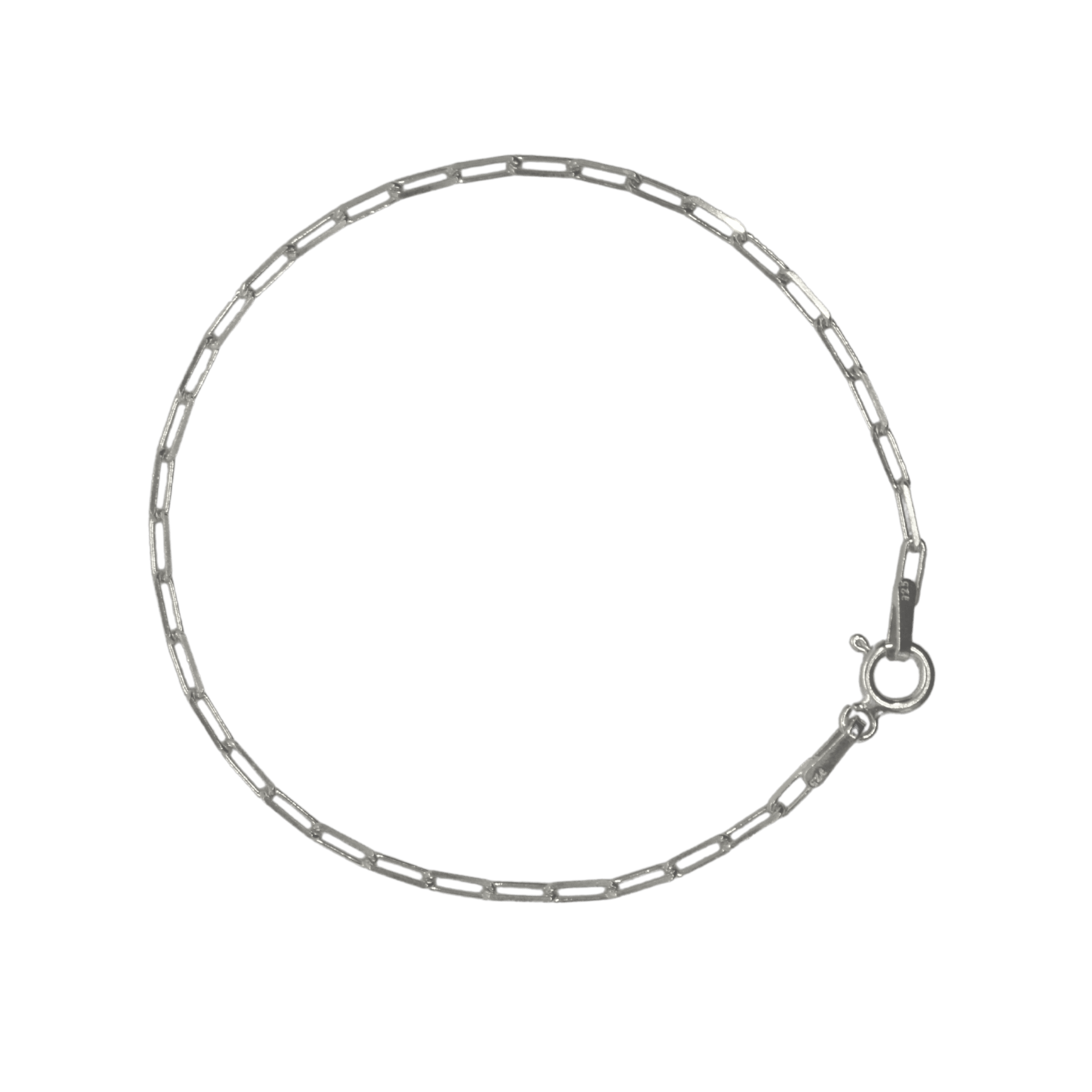 Spero London Women's Rectangular Sterling Silver Chain Bracelet - Silver In Silver