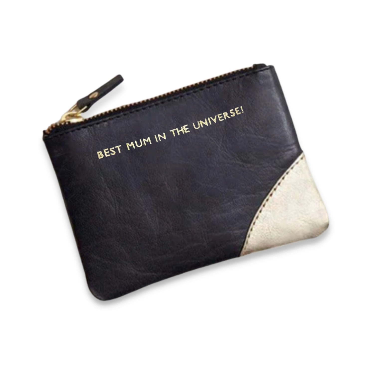 Women’s Black / Gold Leather Coin Purse- Black & Gold - Best Mum In The Universe Vida Vida