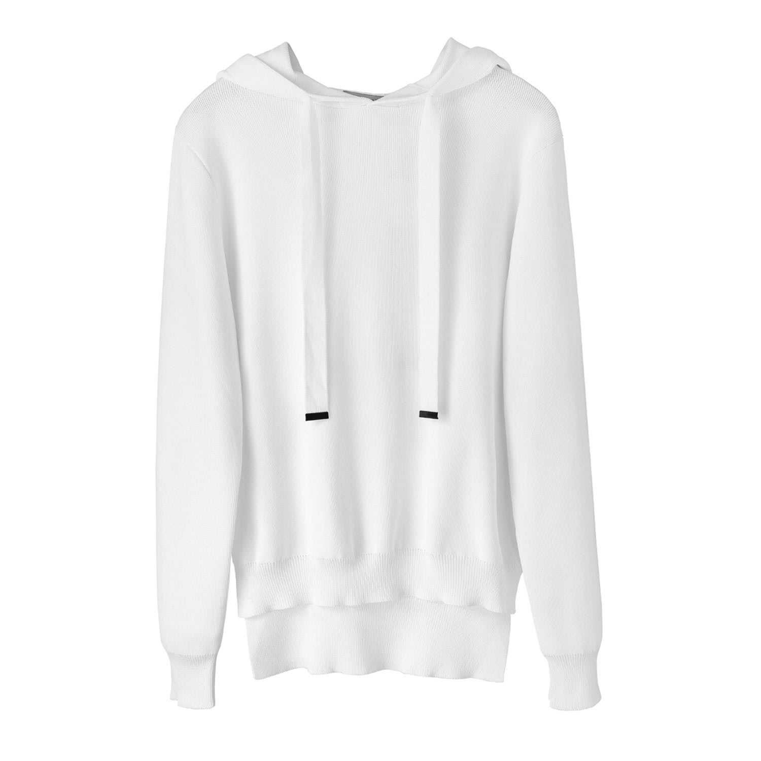 Voya Women's White Jupiter Knit Hoody In White