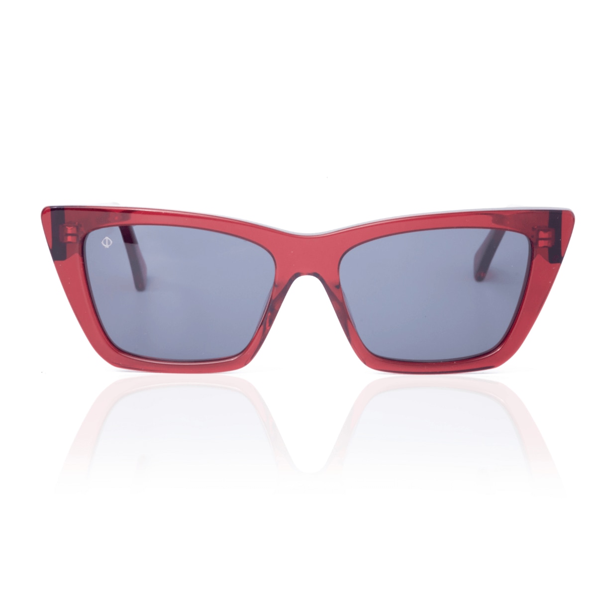 Faos Concept Women's Corfu In Crystal Red With Shade Grey Lenses