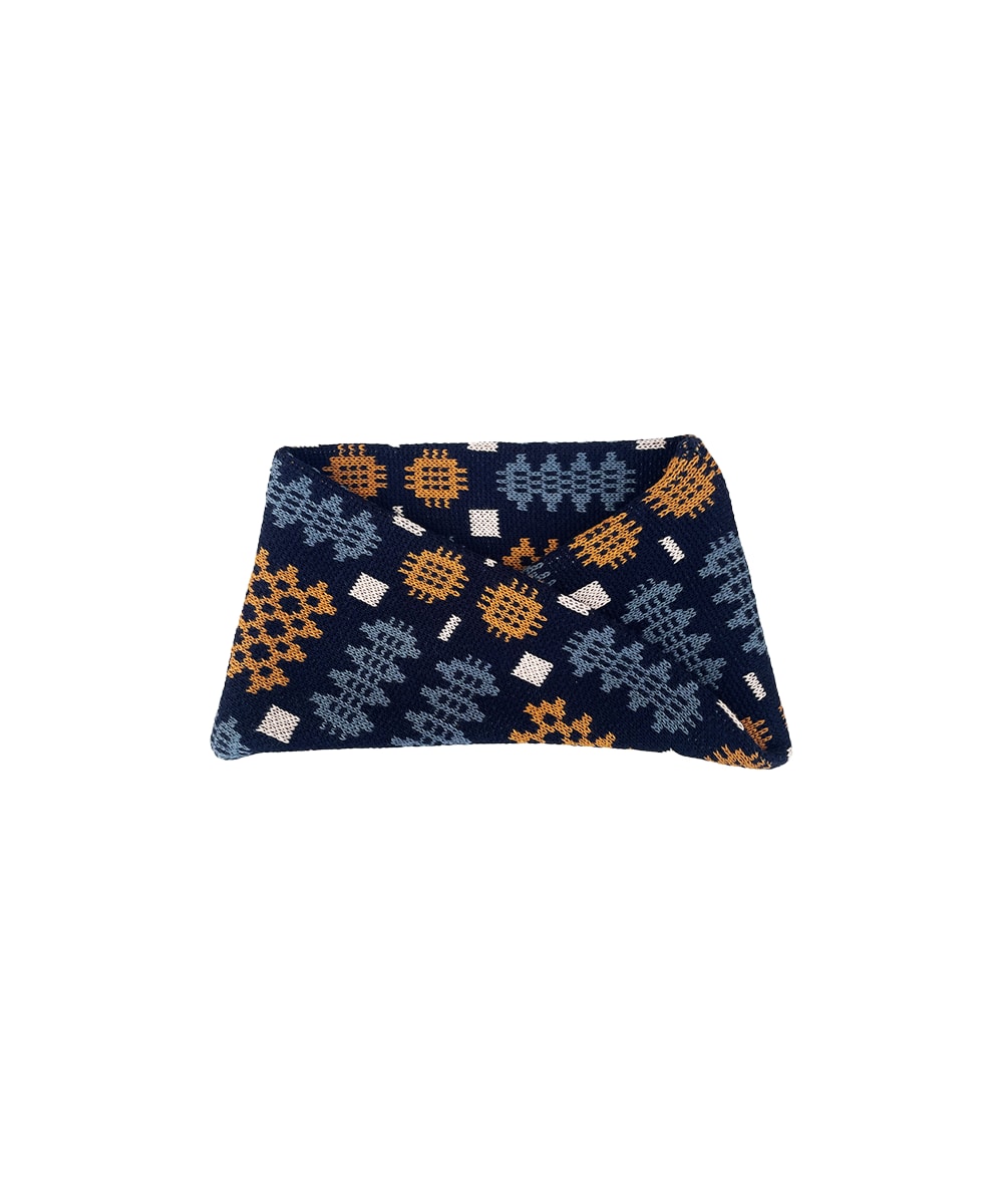 Mabli Women's Gold / Blue Carthen Cotton Head Wrap - New Moon In Multi