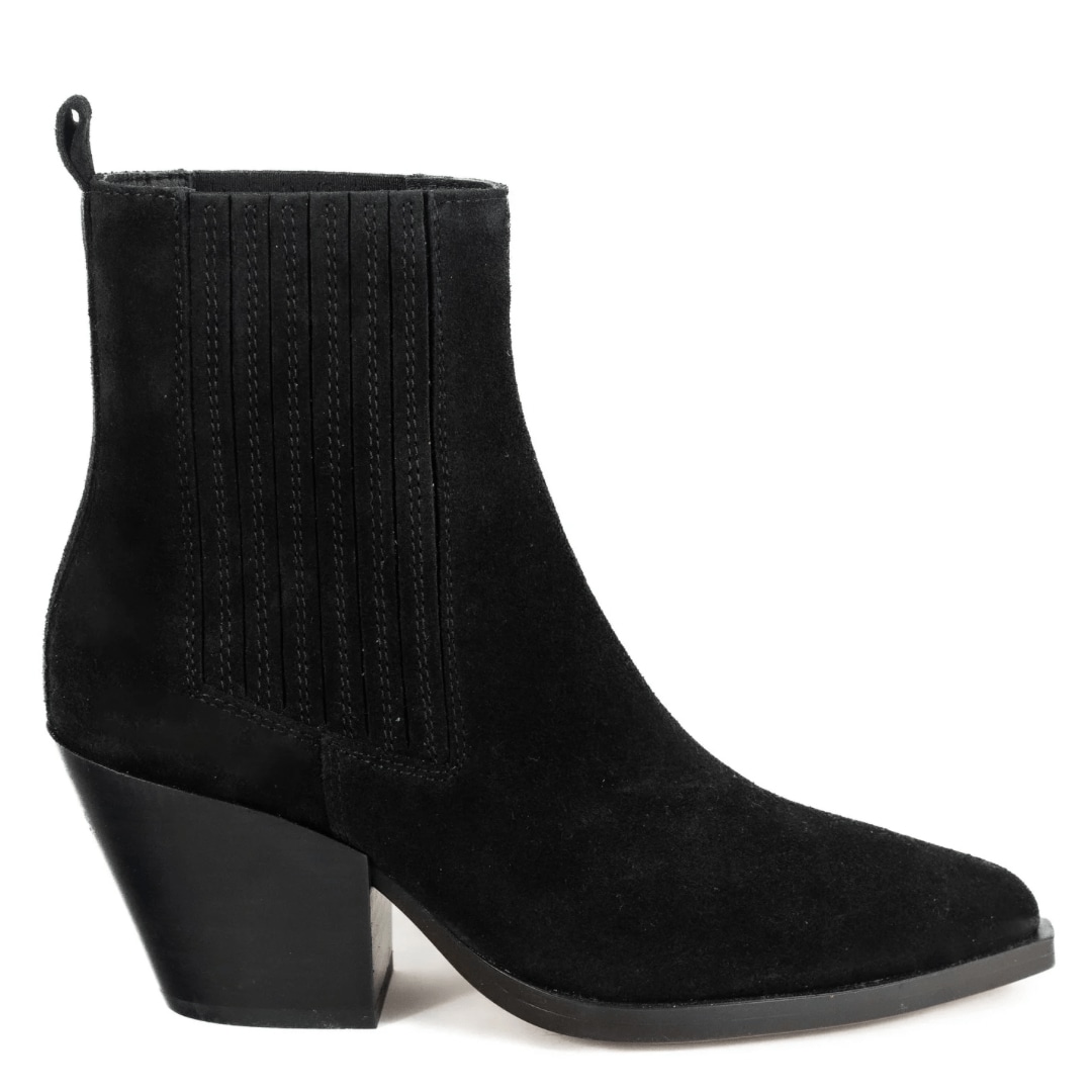 Keith Scarrott Shoes Women's Monti Black Suede Ankle Boot In Black