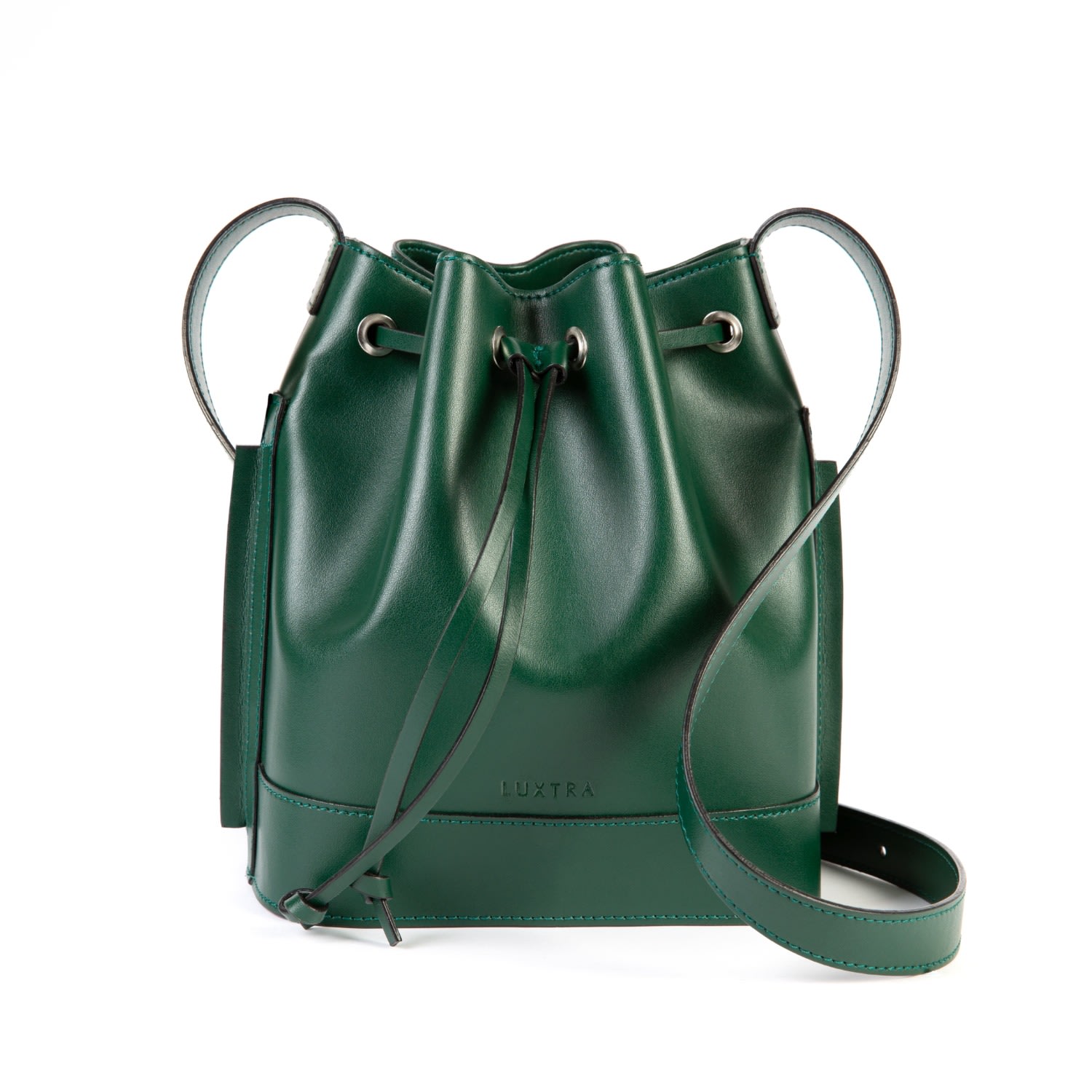 Women’s Green Bucket Crossbody Bag / Appleskin Leather One Size Betterleather Collective